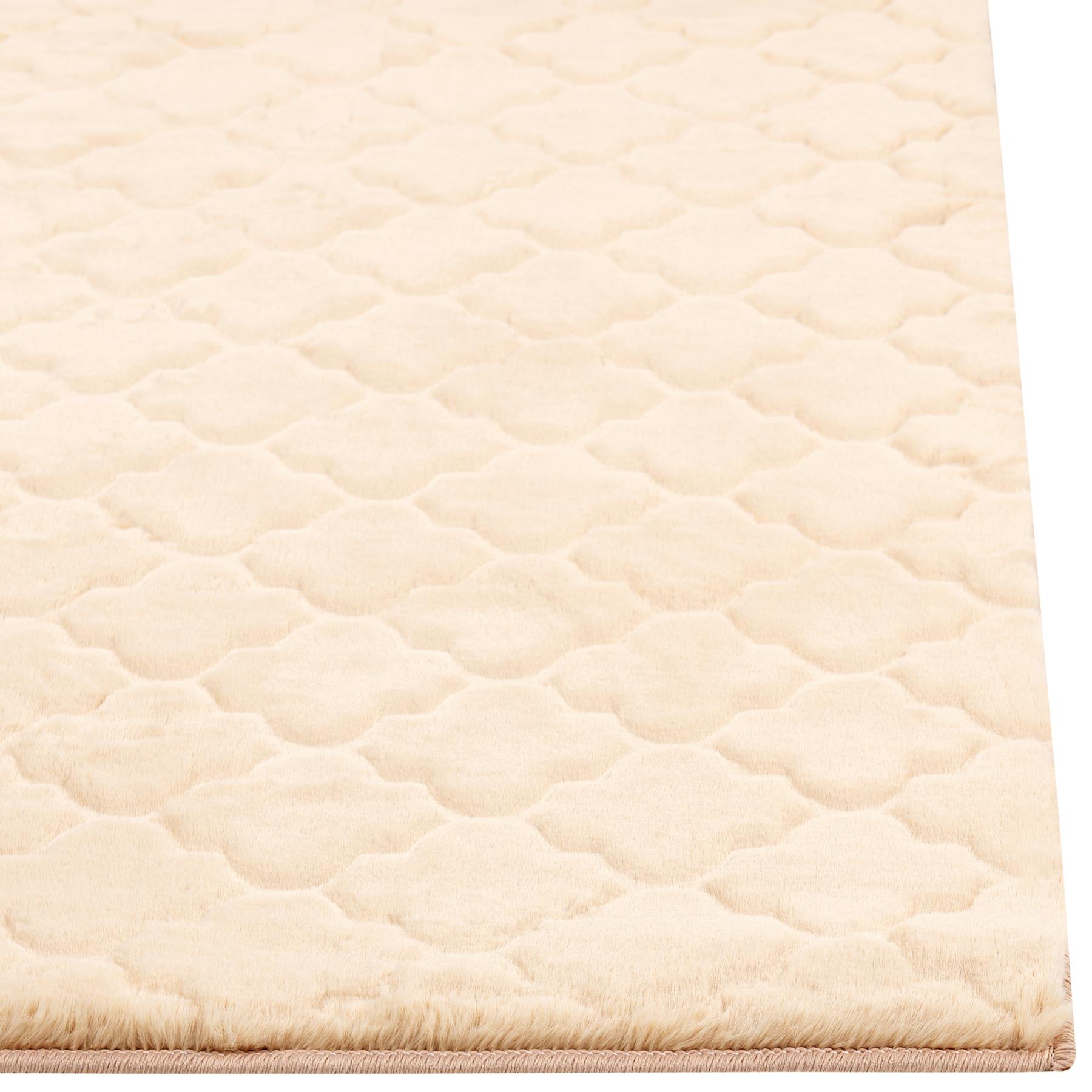 Beliani - GHARO - Shaggy vloerkleed - Beige - 160 x 230 cm - Polyester