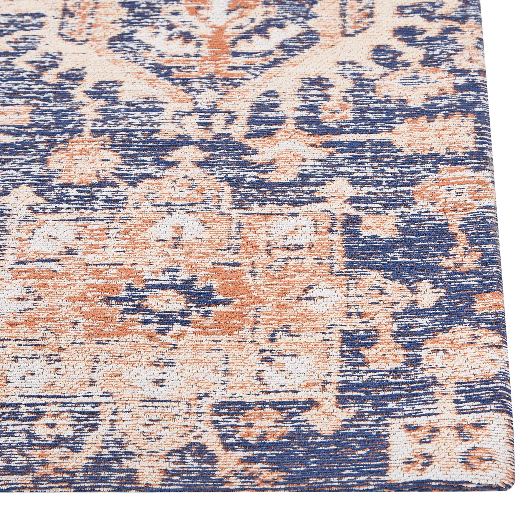 Beliani - KURIN - Vloerkleed - Blauw|Rood - 200 x 300 cm - Katoen