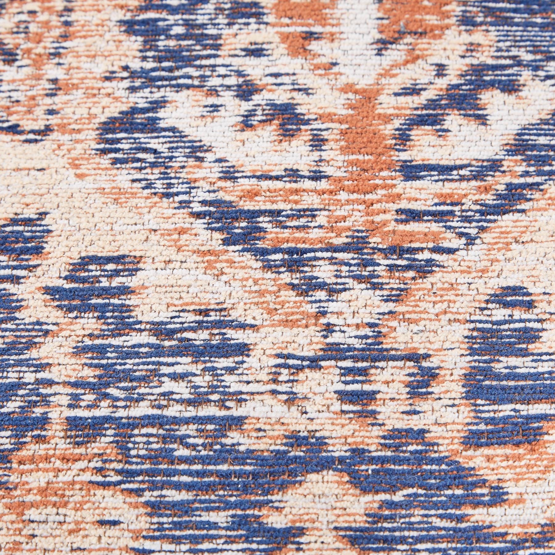 Beliani - KURIN - Vloerkleed - Blauw|Rood - 200 x 300 cm - Katoen