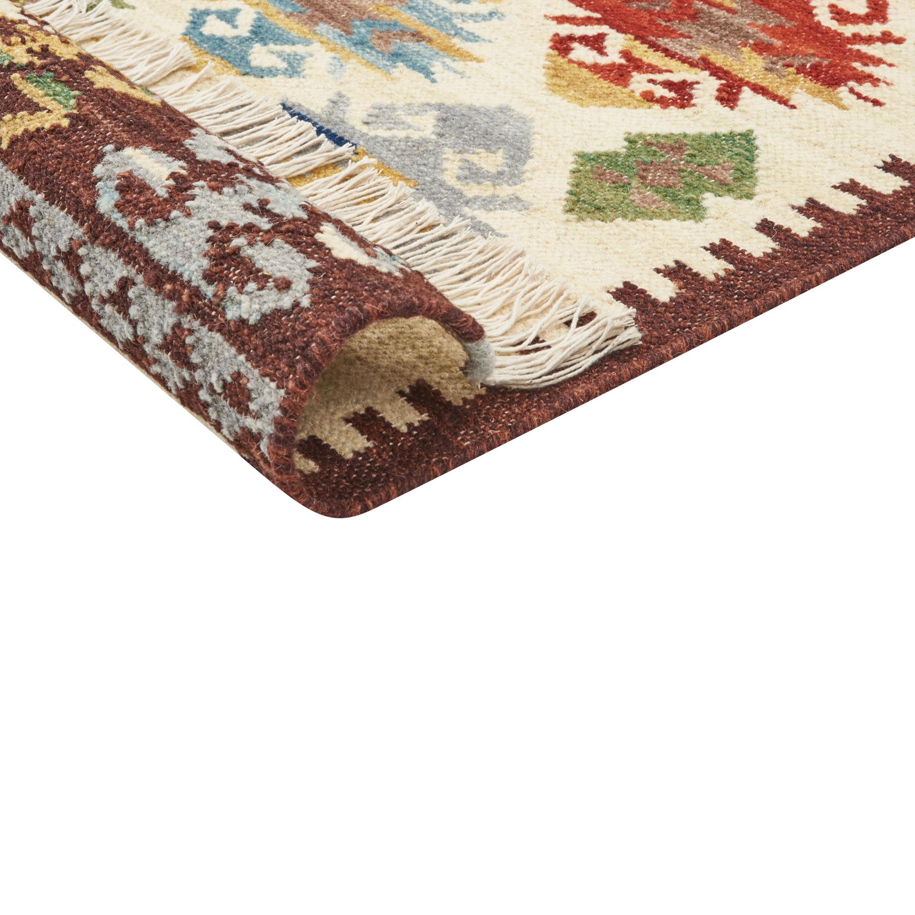 Beliani-AKNALICH-Kelim vloerkleed-Multicolor-160 x 230 cm-Wol