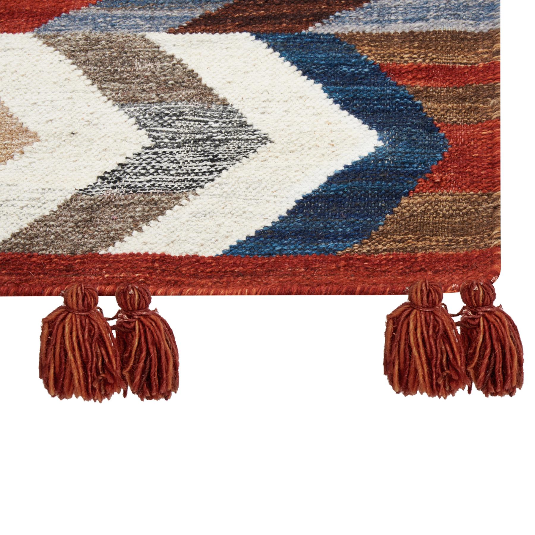 Beliani-KANAKERAVAN-Kelim vloerkleed-Multicolor-160 x 230 cm-Wol