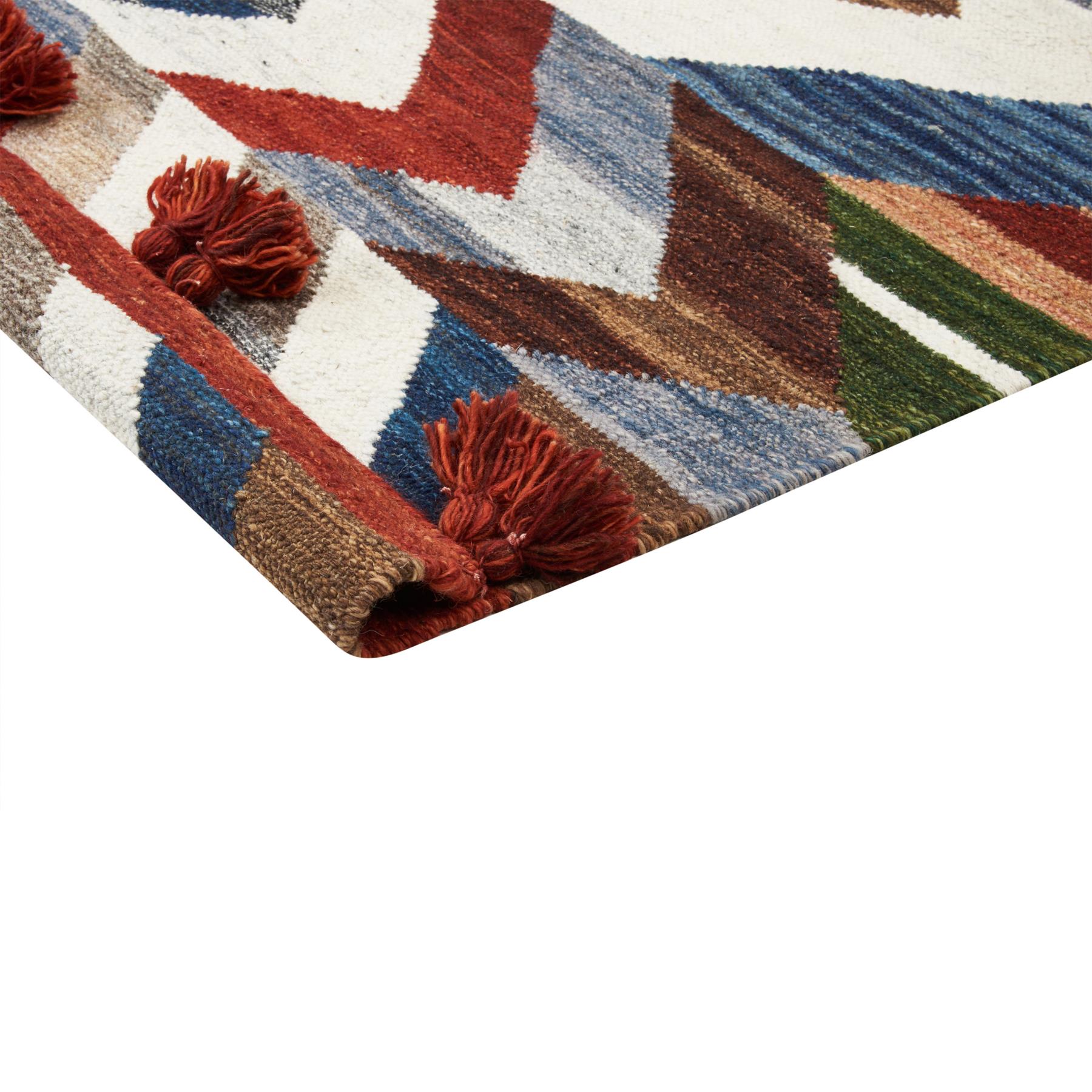Beliani-KANAKERAVAN-Kelim vloerkleed-Multicolor-160 x 230 cm-Wol
