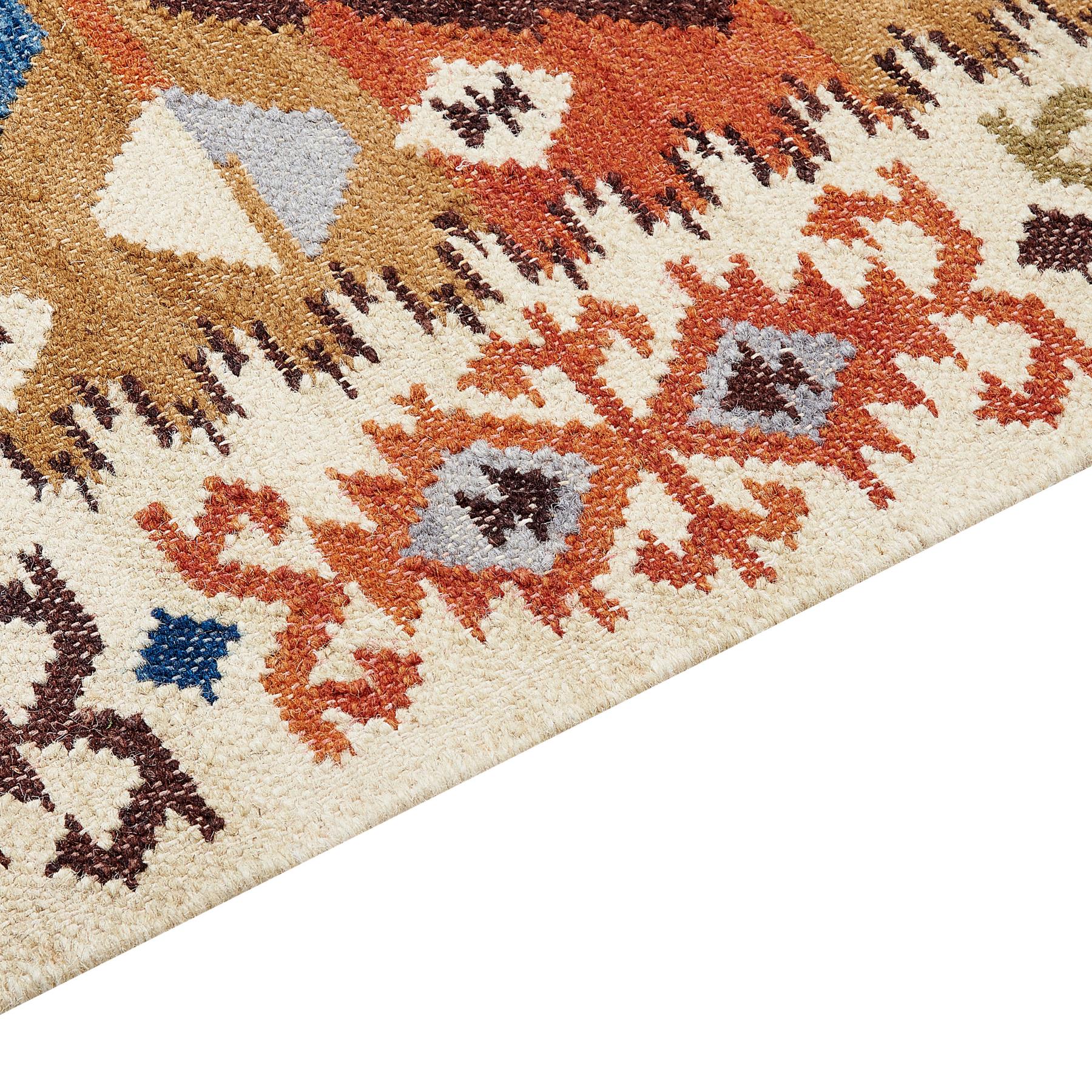 Beliani-VOSKETAP-Kelim vloerkleed-Multicolor-200 x 300 cm-Wol
