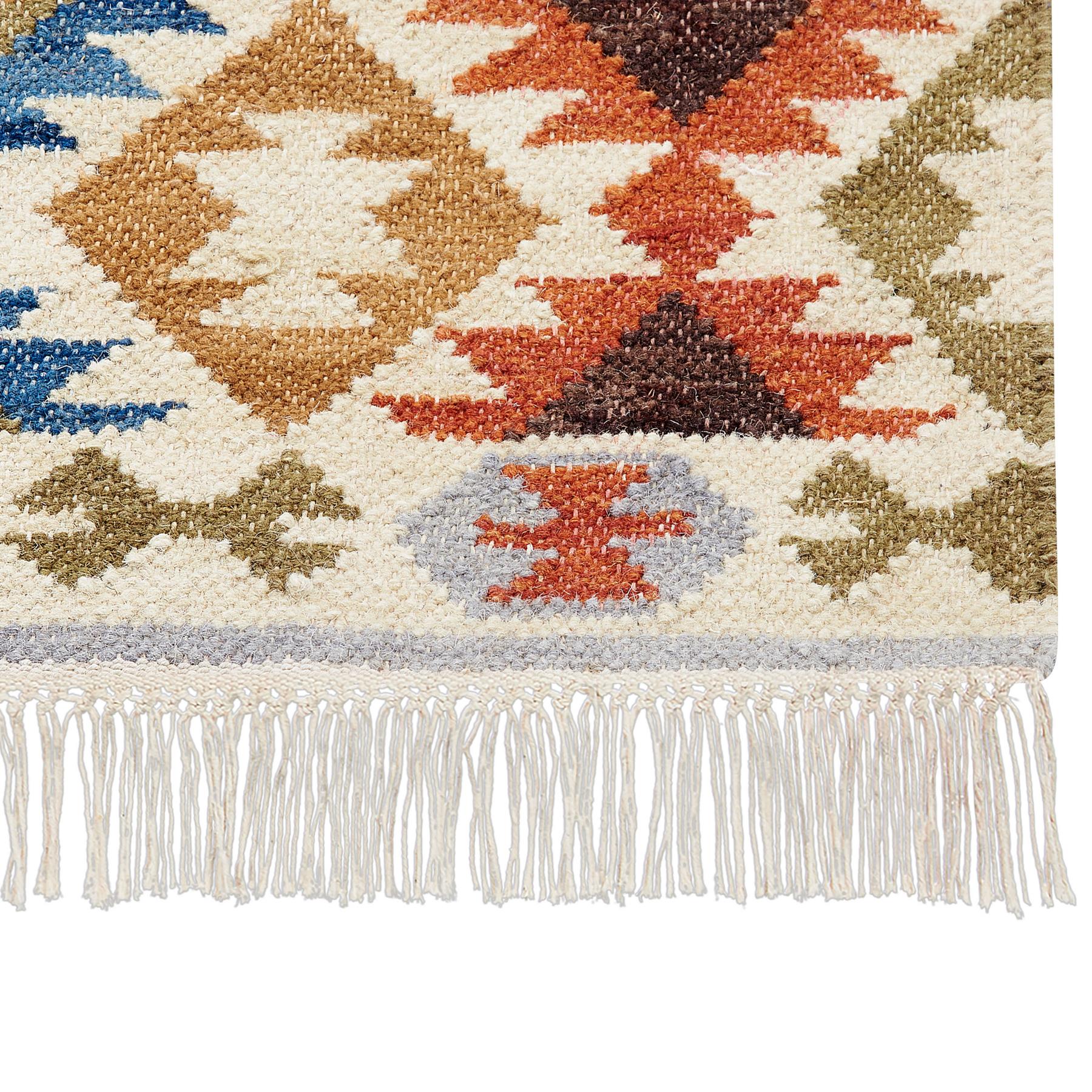 Beliani-VOSKETAP-Kelim vloerkleed-Multicolor-200 x 300 cm-Wol