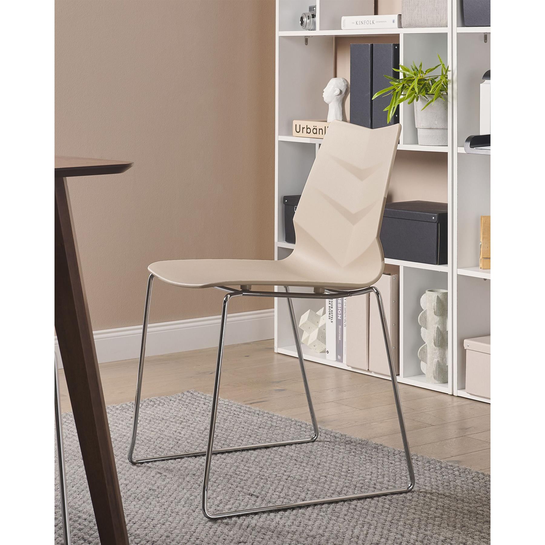 Beliani - HARTLEY - Eetkamerstoel set van 4 - Beige - Plastic