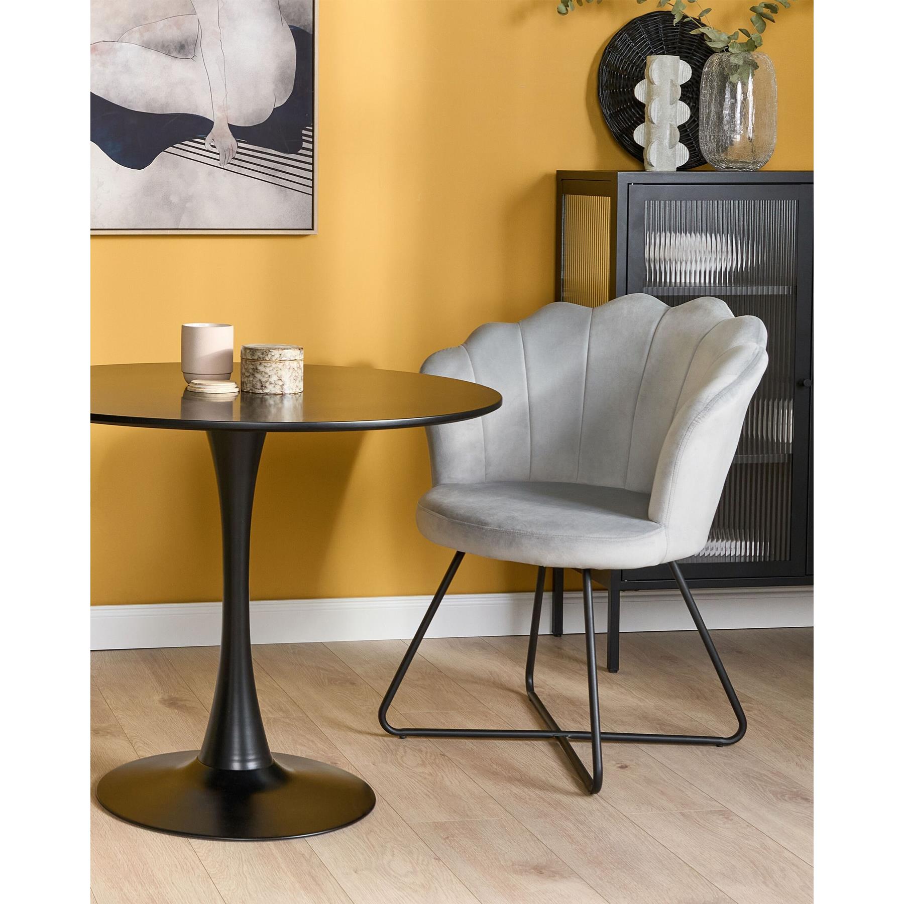Beliani - LOVELOCK - Fauteuil - Zwart - Fluweel