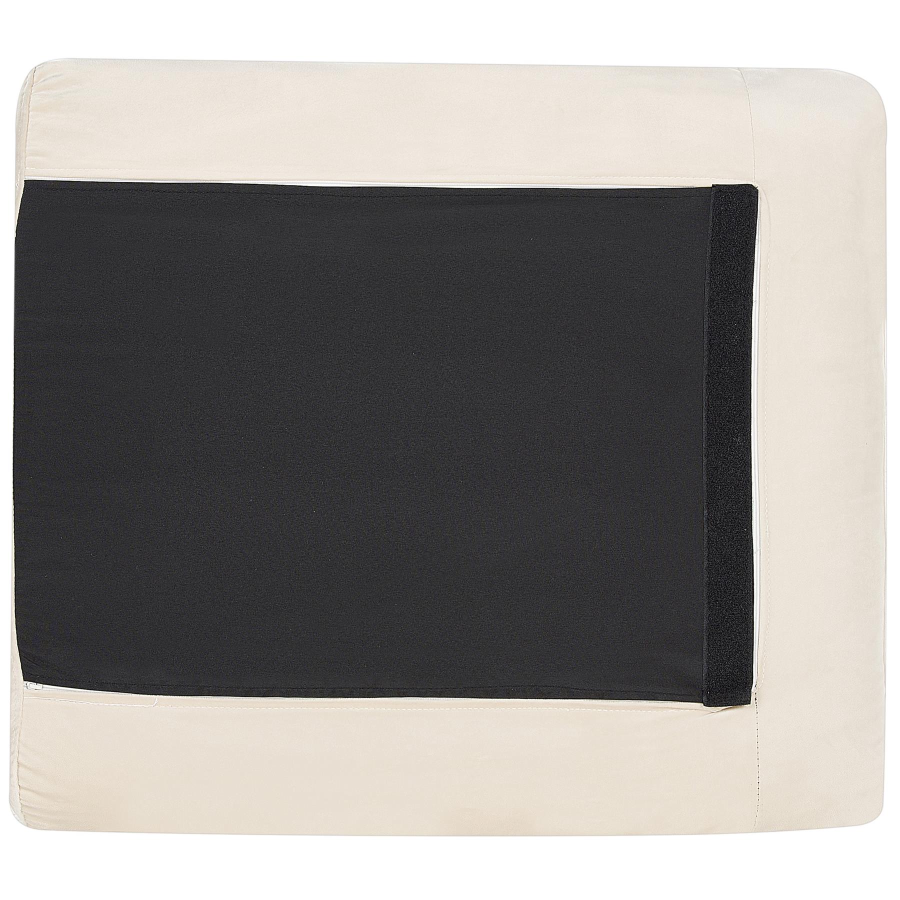 Beliani - VINTERBRO - Fauteuil - Lichtbeige - Fluweel