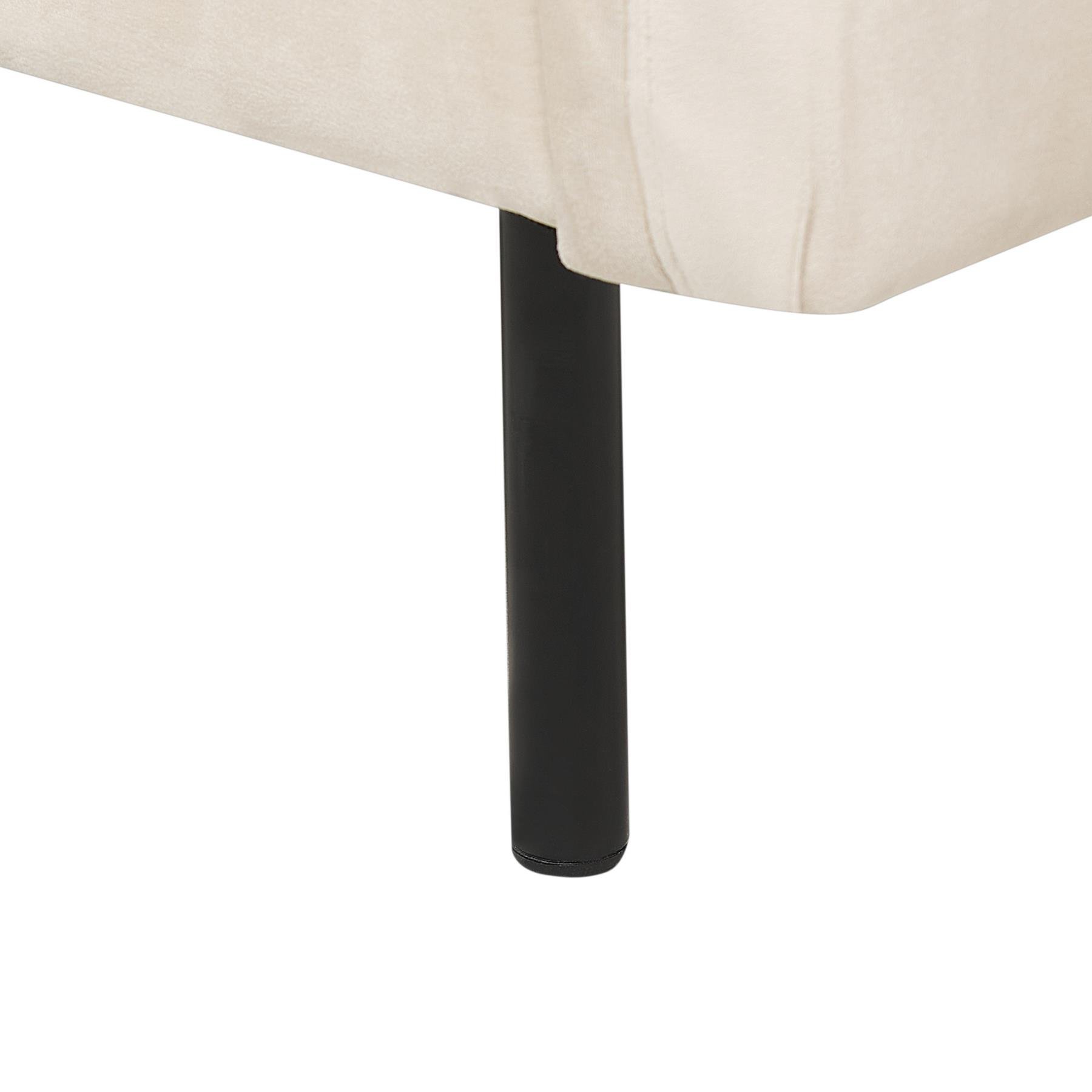 Beliani - VINTERBRO - Fauteuil - Lichtbeige - Fluweel