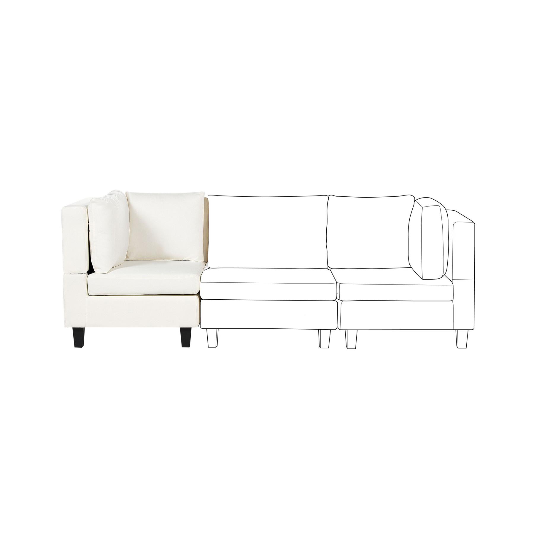 Beliani - UNSTAD - Hoekstuk - Wit - Polyester