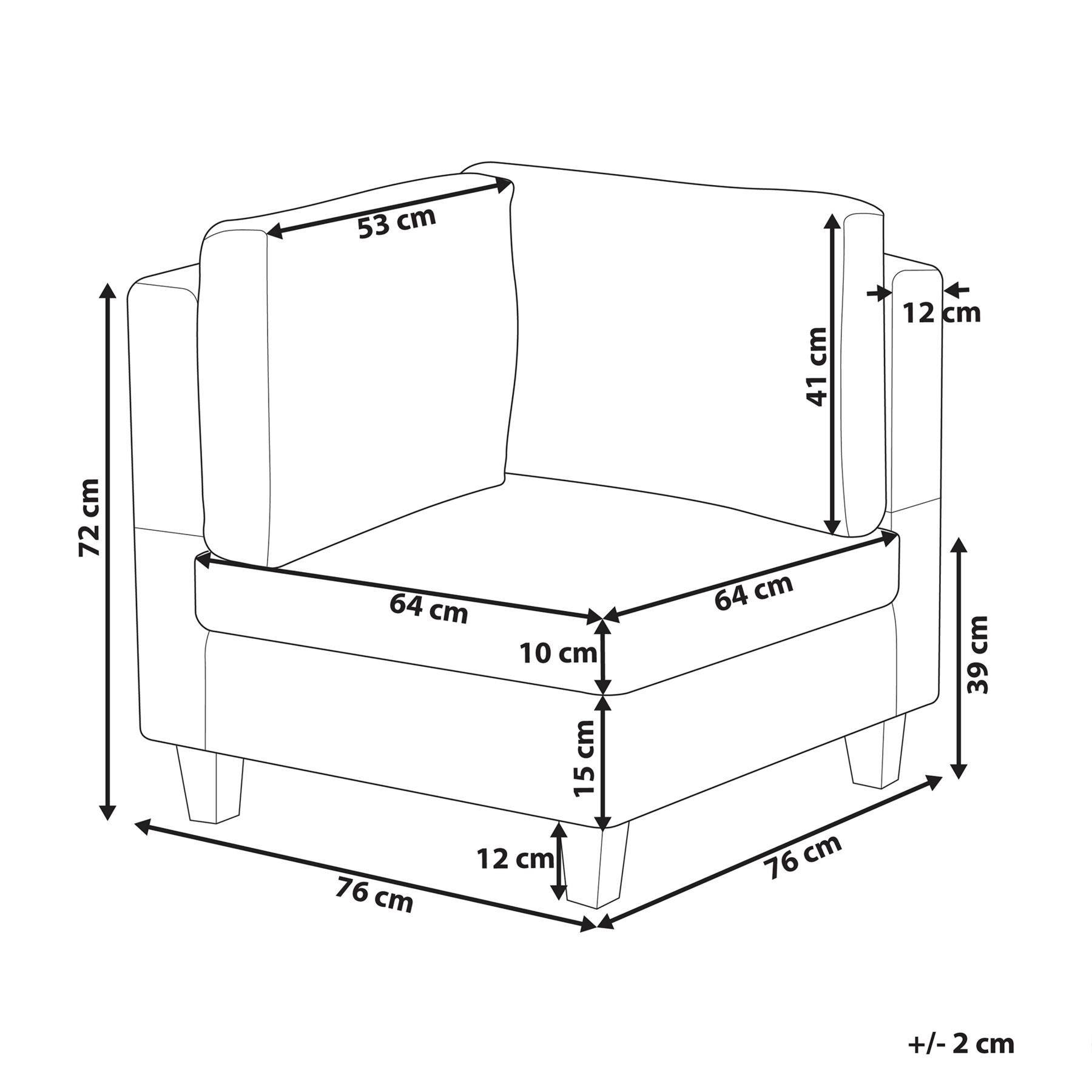 Beliani - UNSTAD - Hoekstuk - Wit - Polyester