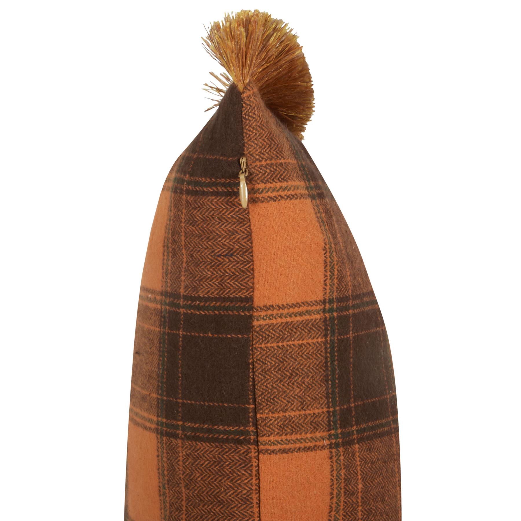 Beliani - BARJA - Sierkussen - Oranje|Zwart - 40 x 70 cm - Polyester
