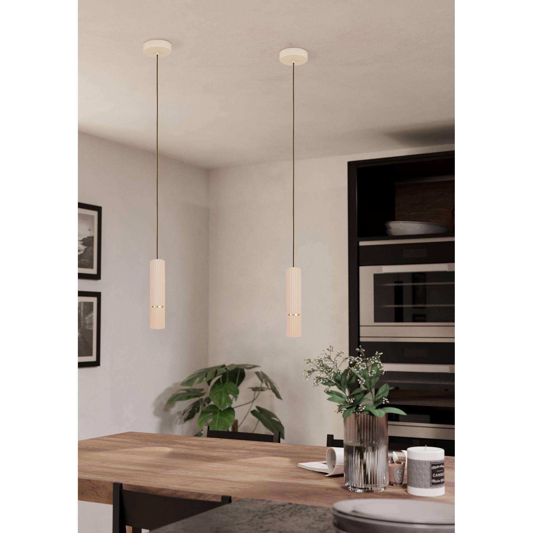 EGLO Caminia Hanglamp - GU10 - Ø 6 cm - Zandkleur|Beige|Goud