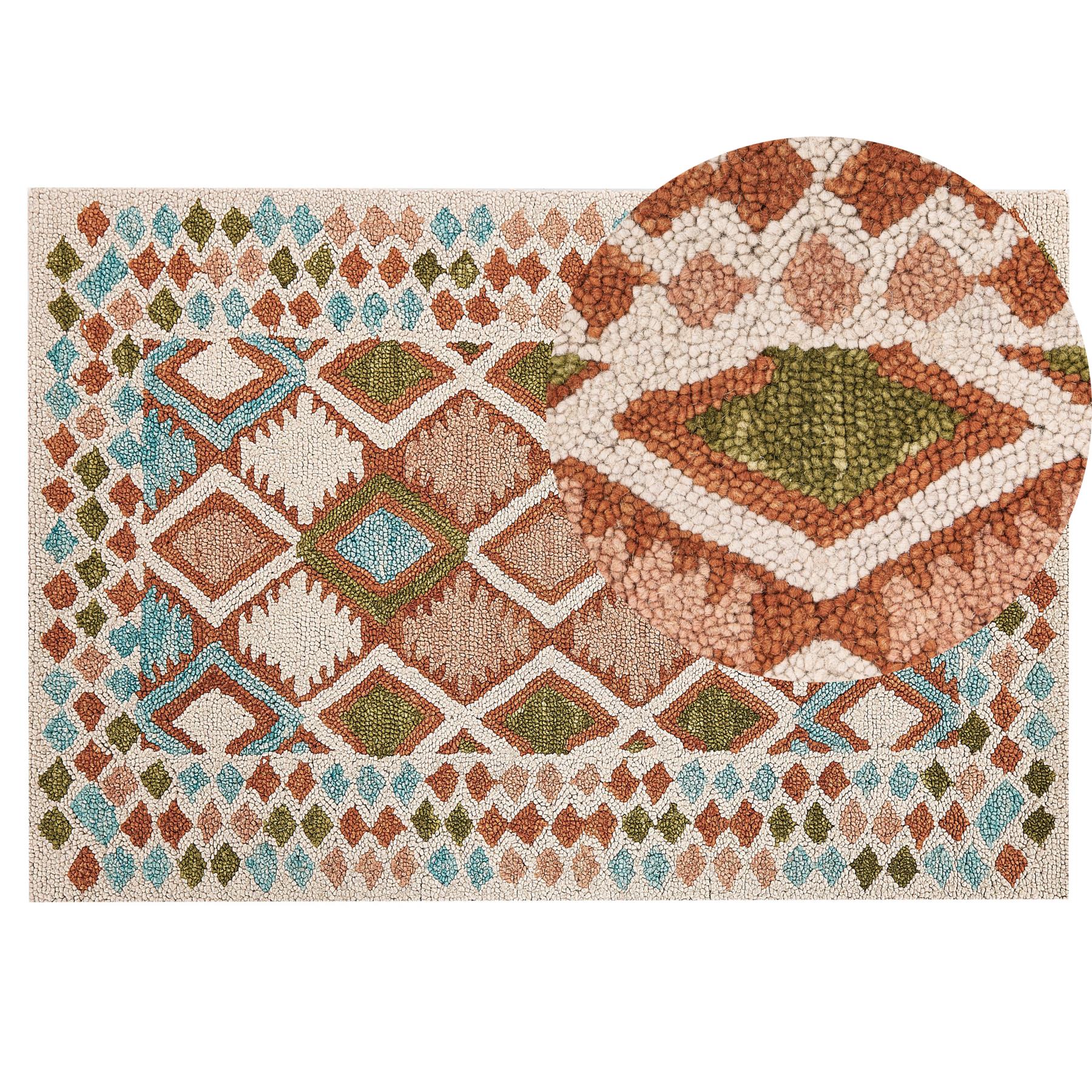 Beliani - ERMENEK - Vloerkleed - Multicolor - 140 x 200 cm - Wol