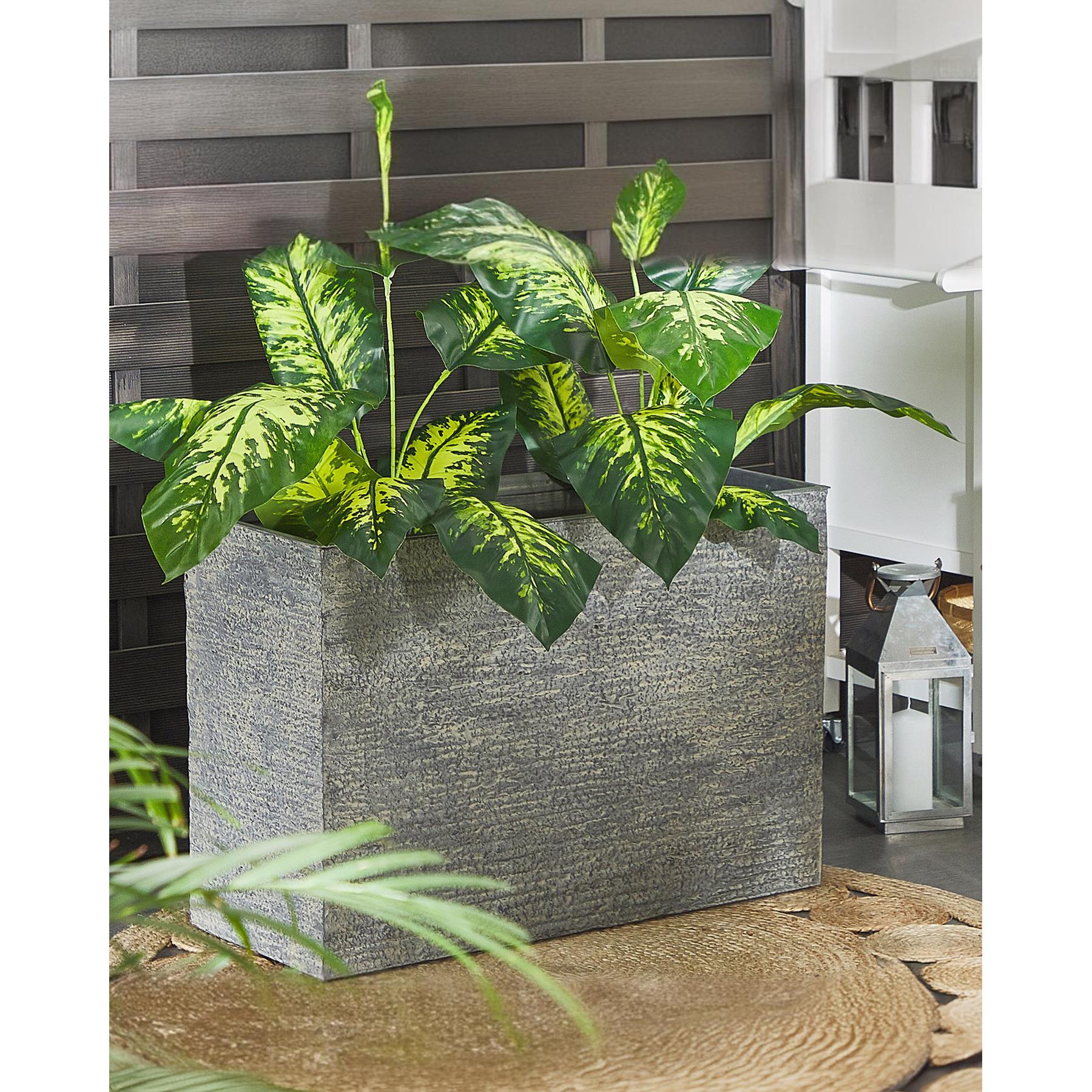 Beliani - EDESSA - Plantenbak - Grijs - 80 cm - Stenenmix