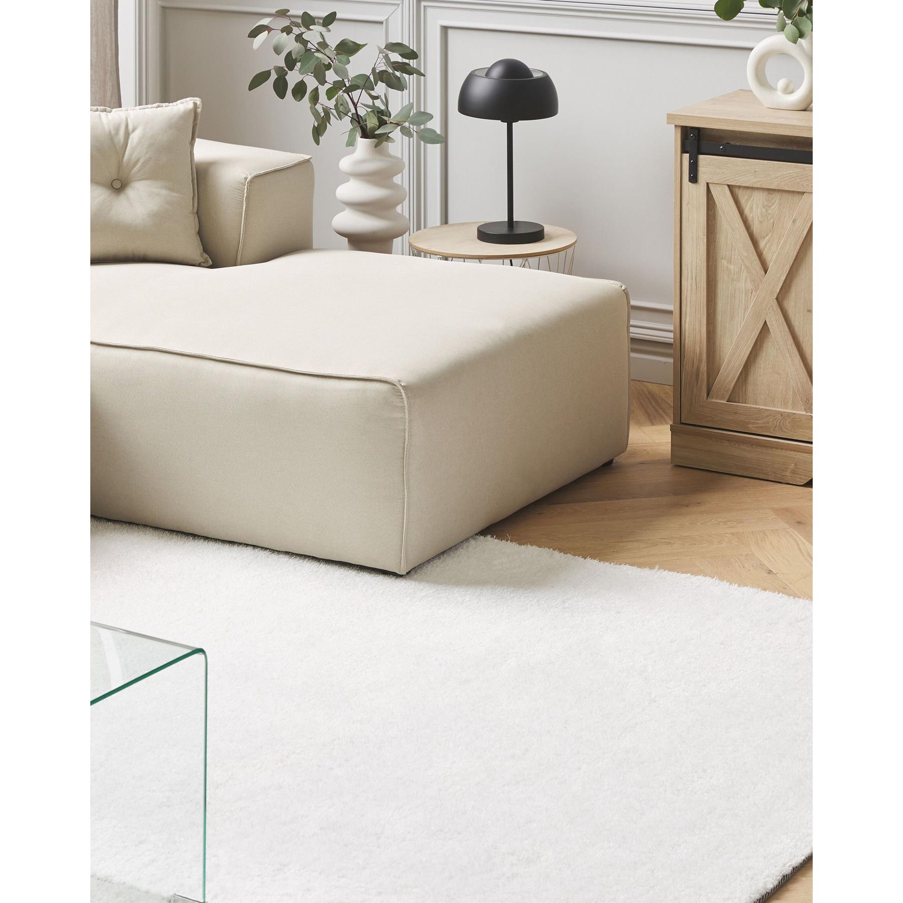 Beliani - DEMRE - Shaggy vloerkleed - Wit - 200 x 300 cm - Polyester
