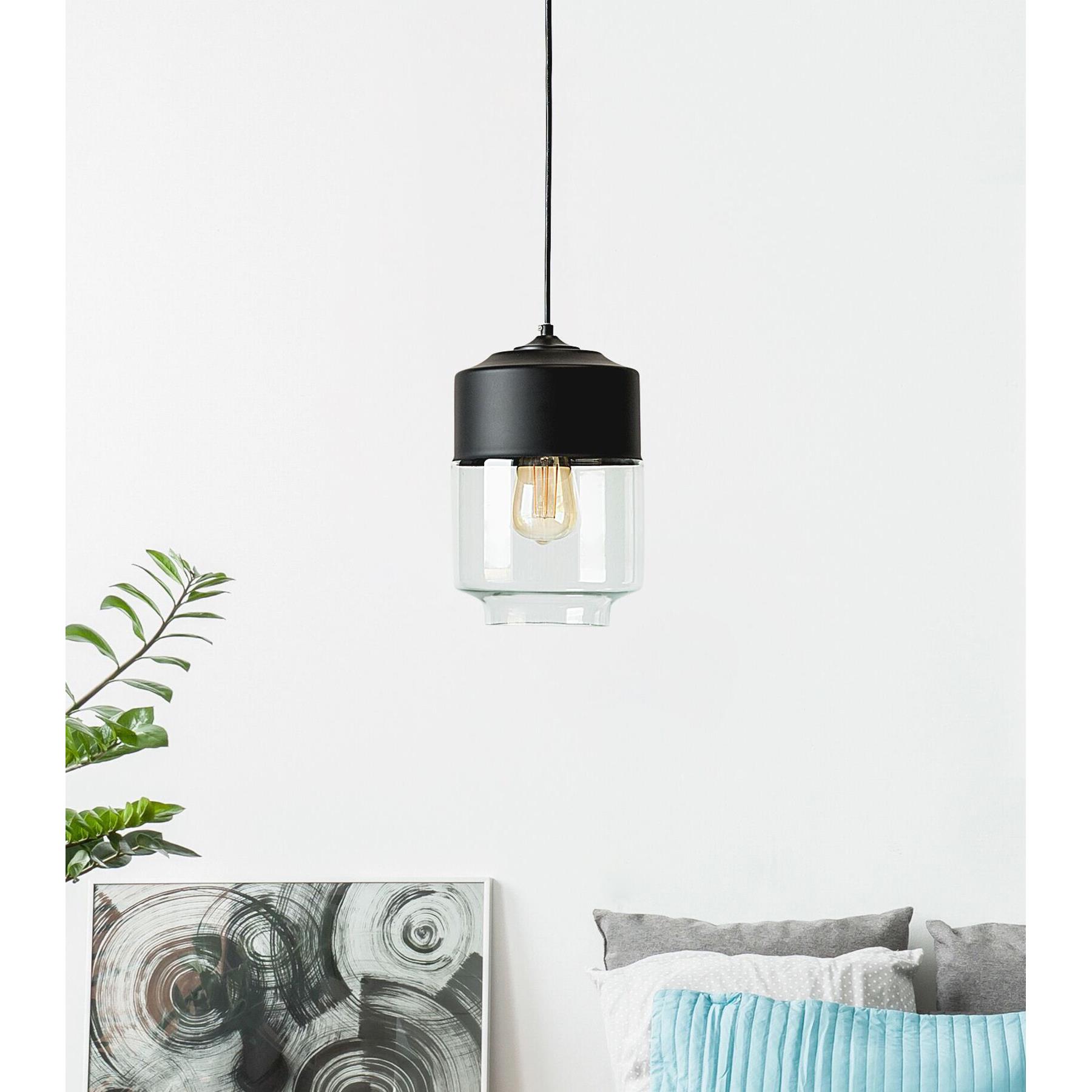Beliani - JURUA - Hanglamp - Zwart - Glas