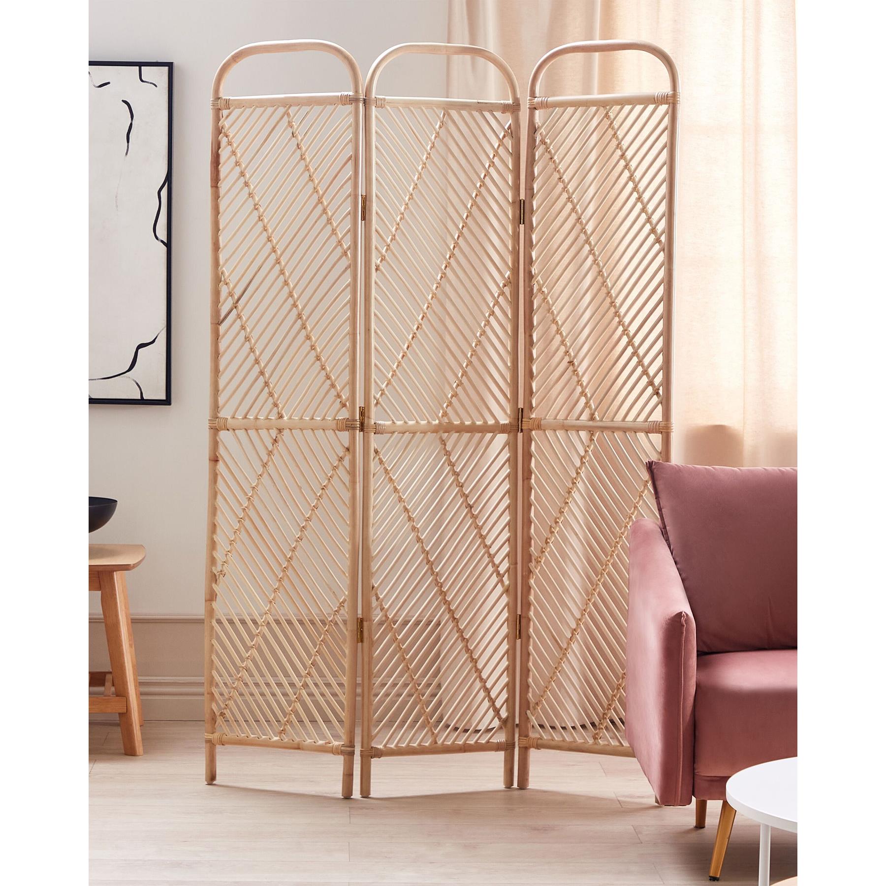 Beliani - COSENZA - Kamerscherm - Naturel - Rotan