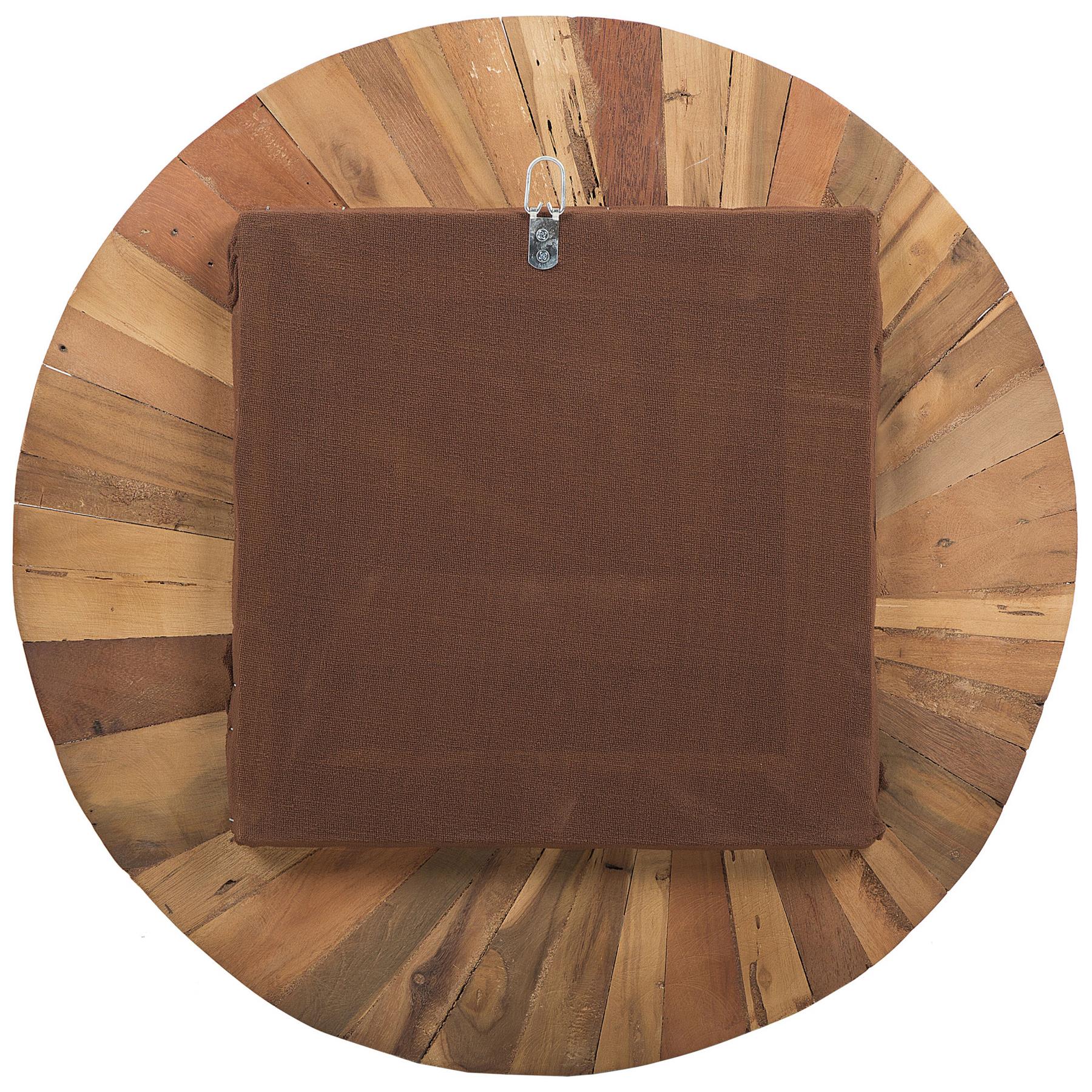 Beliani - MORELIA - Wanddecoratie - Lichte houtkleur - Teakhout