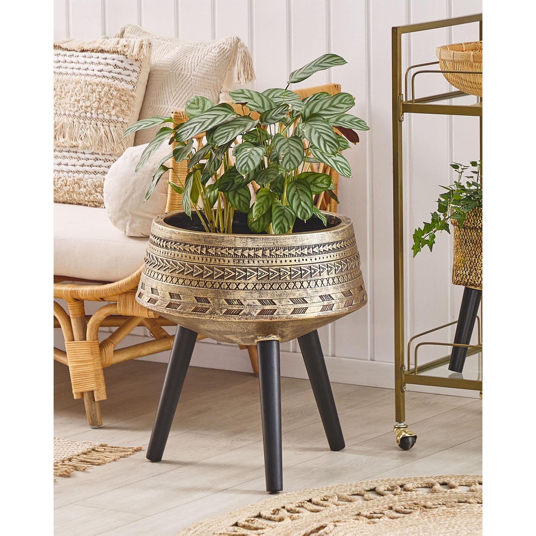 Beliani - VARDIANI - Plantenbak - Goud - 50 cm - Magnesiumoxide