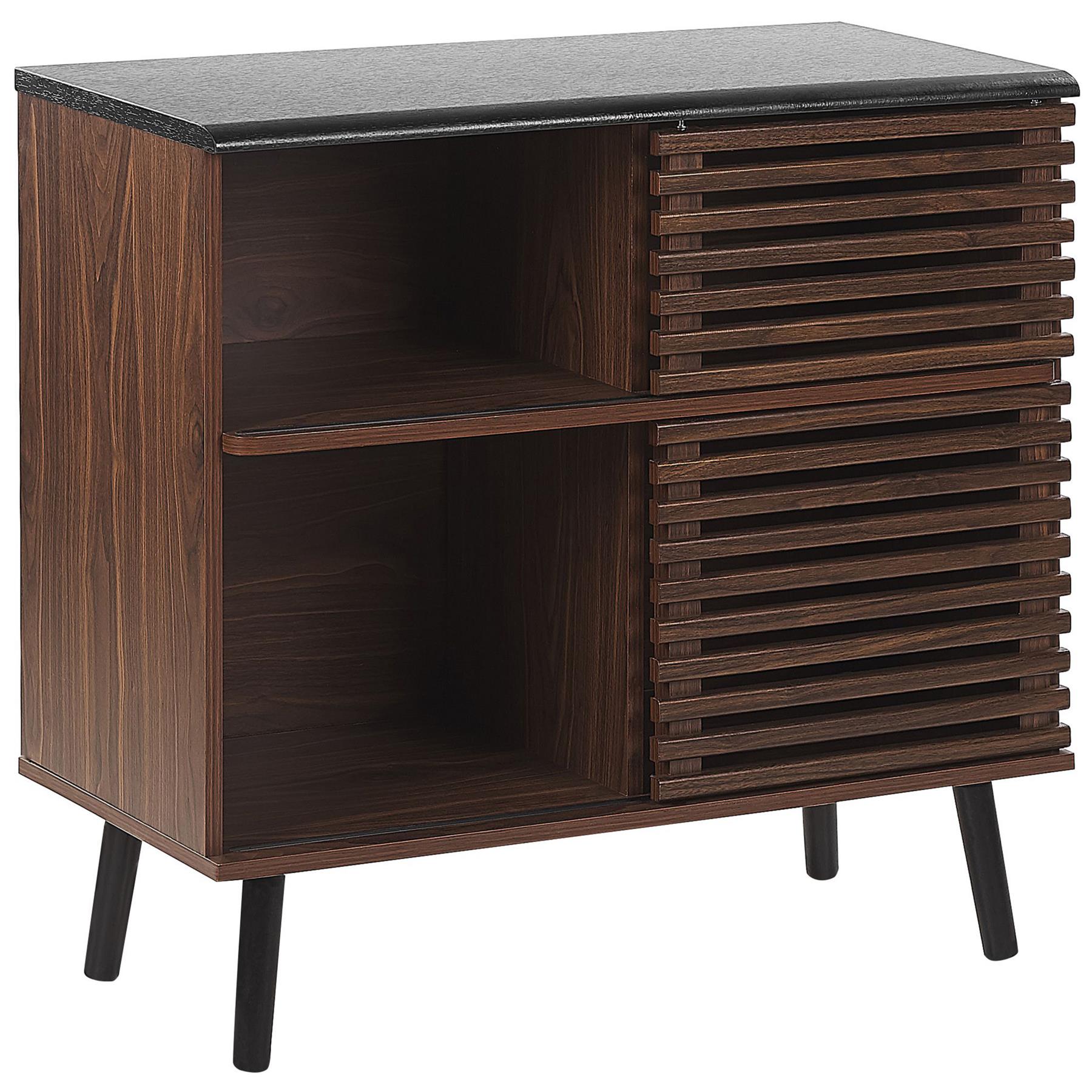 Beliani - PERTH - Sideboard - Donkere houtkleur - MDF