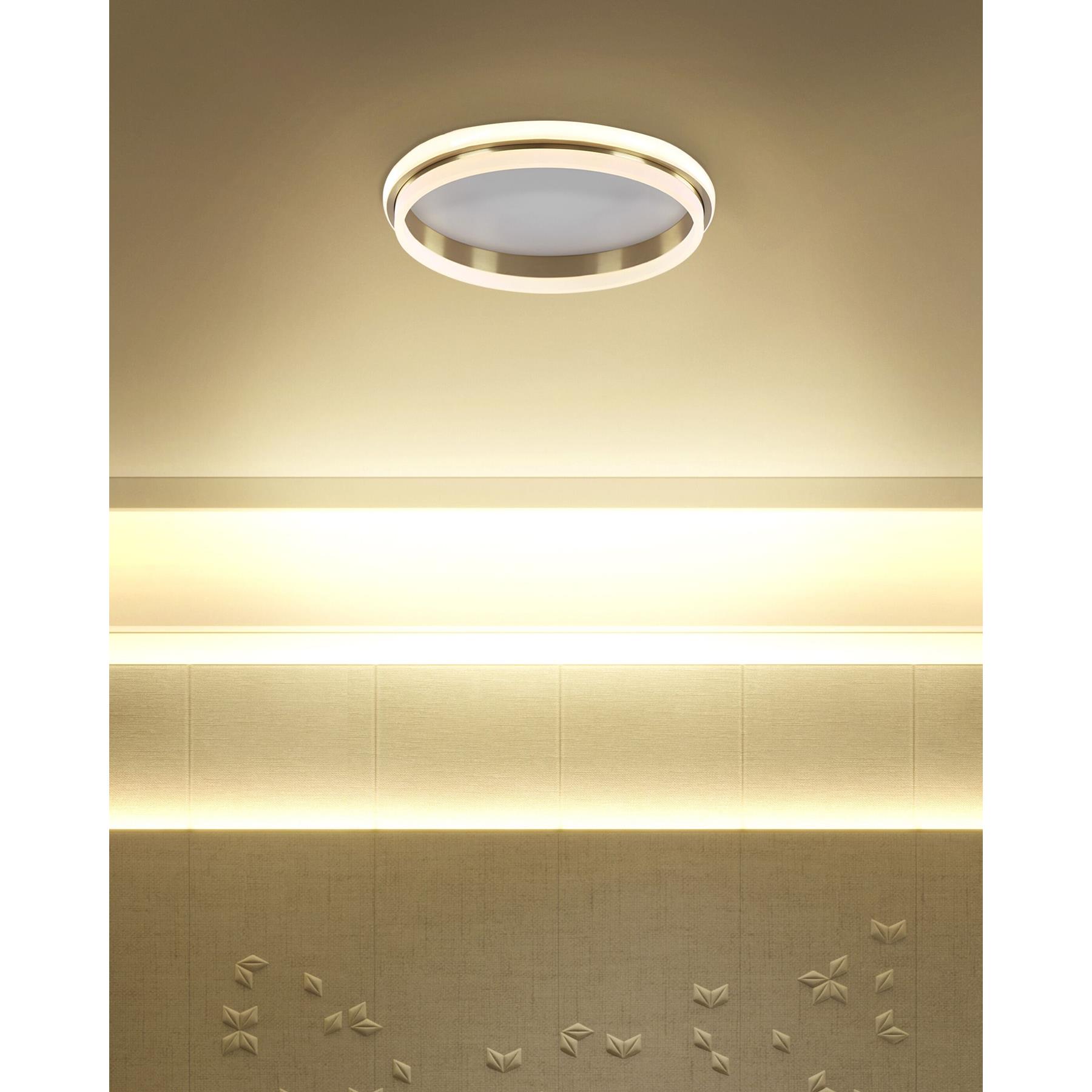 Beliani - TAPING - Plafondlamp - Wit|Goud - Staal