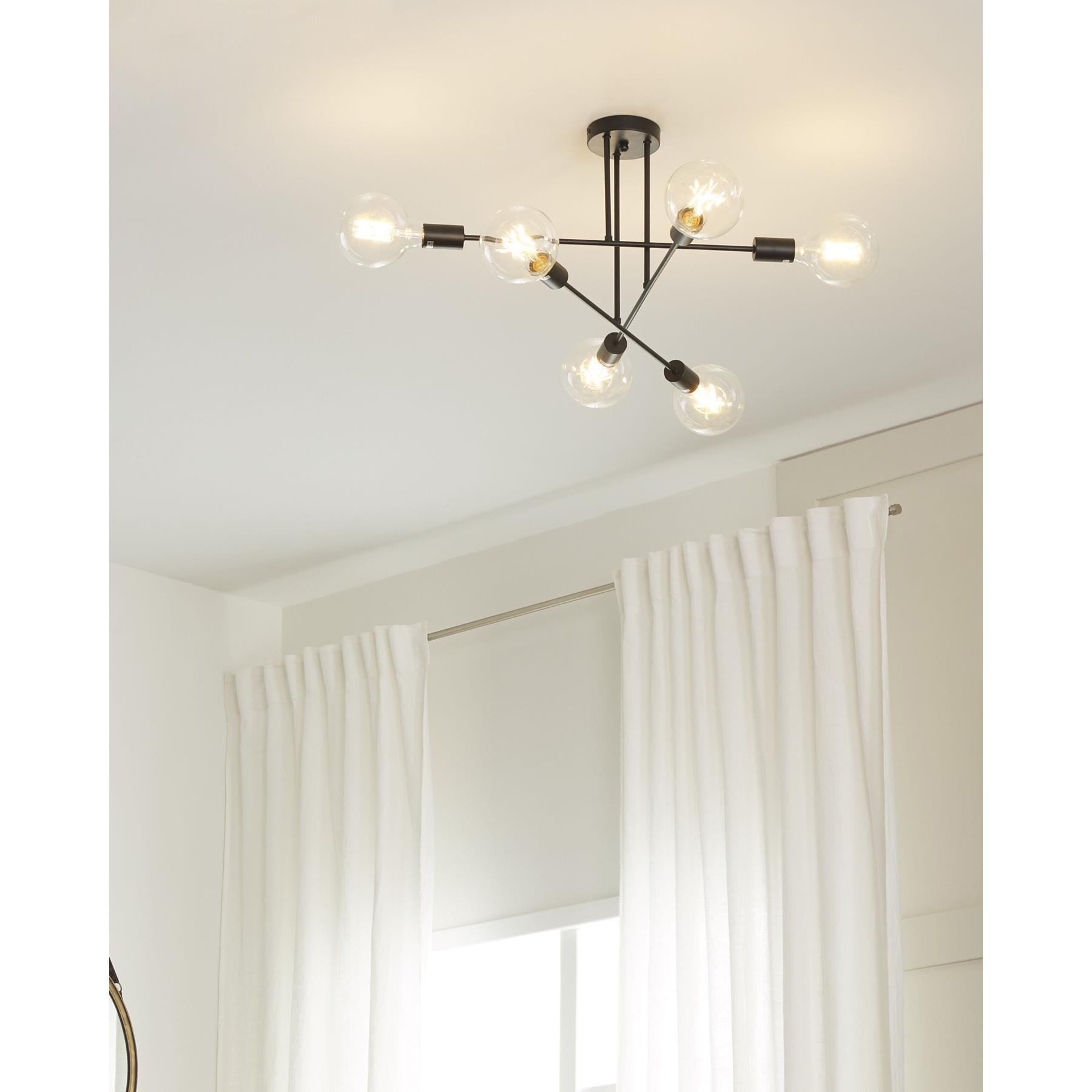 Beliani - KIDANE - Plafondlamp - Zwart - Metaal