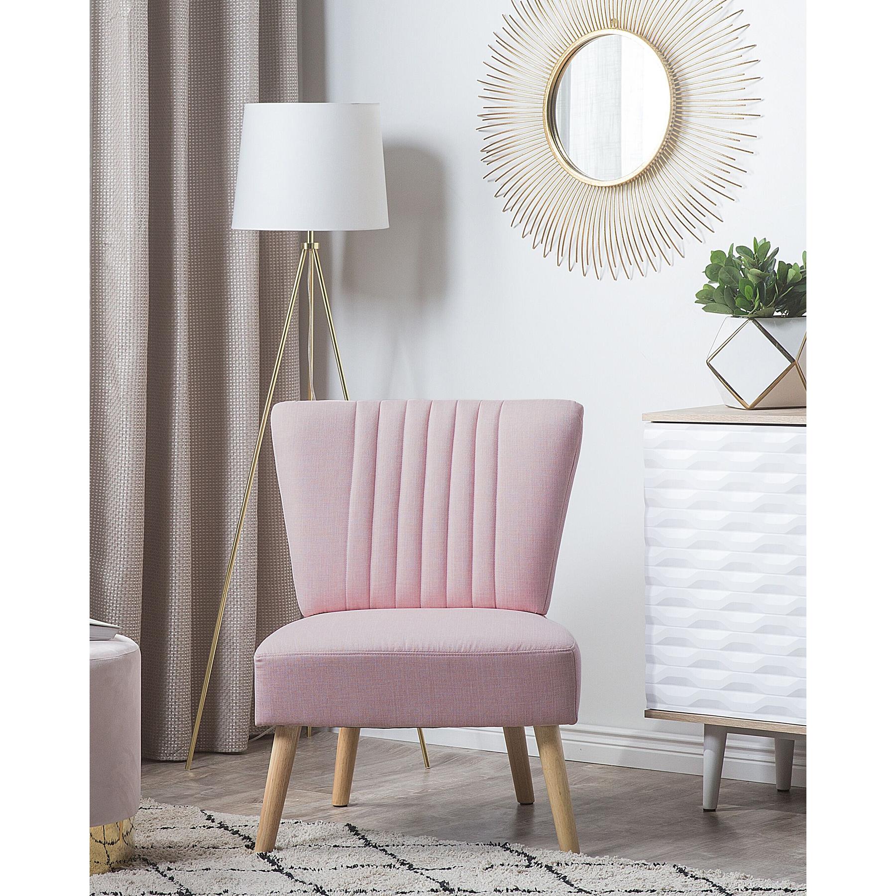 Beliani - VAASA - Fauteuil - Pastelroze - Polyester