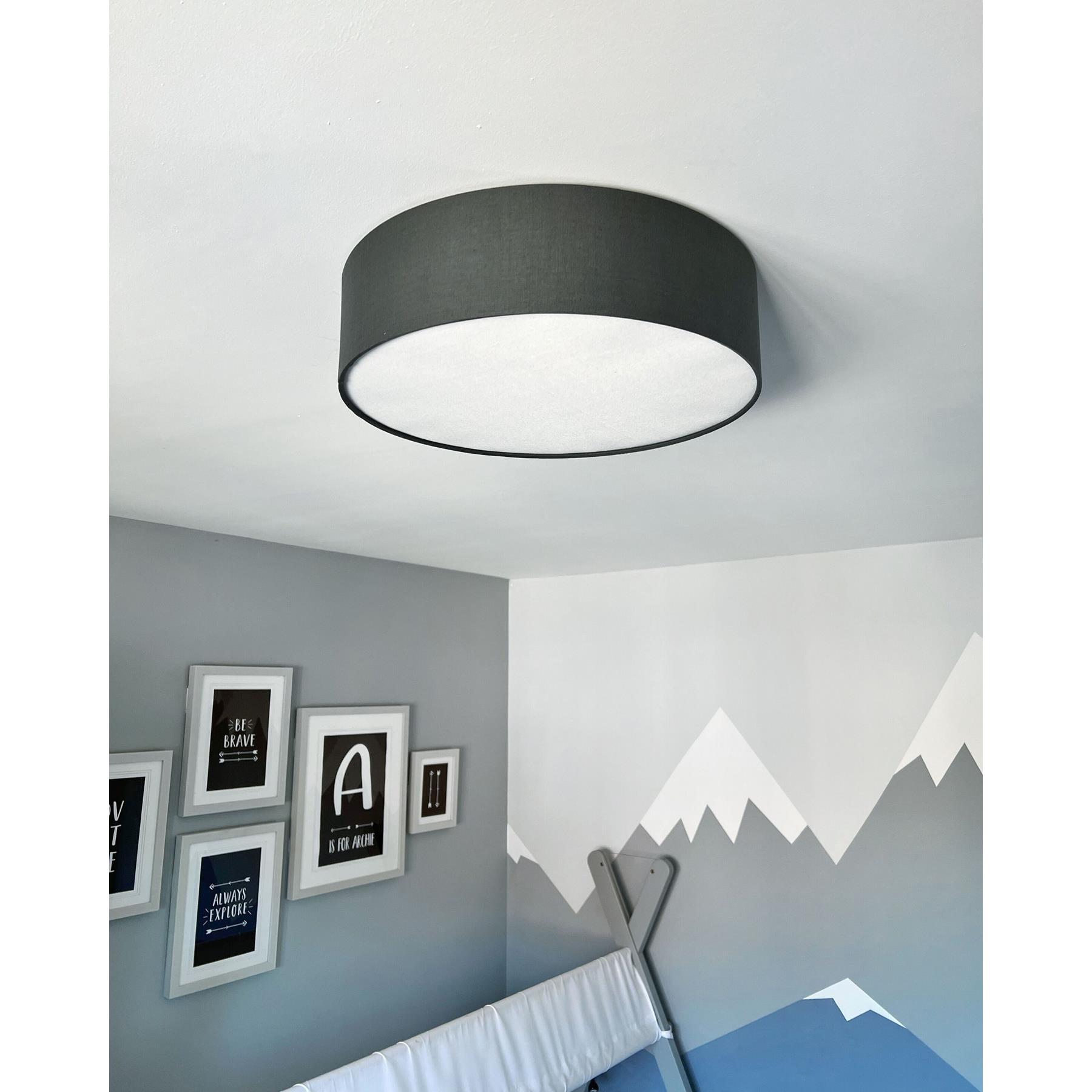 Beliani - RENA - Plafondlamp - Grijs - Polykatoen