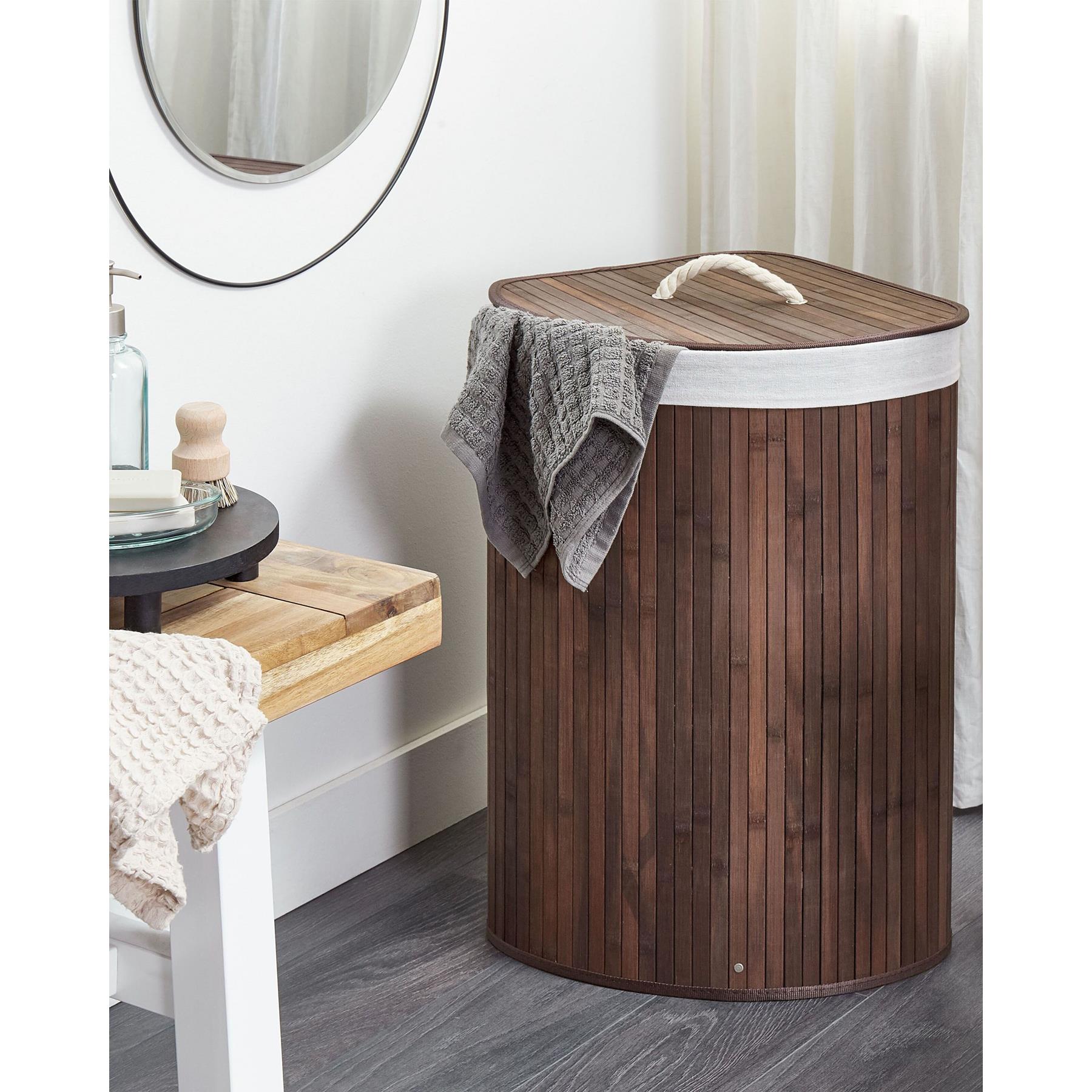 Beliani - MATARA - Mand - Donkere houtkleur - Bamboehout