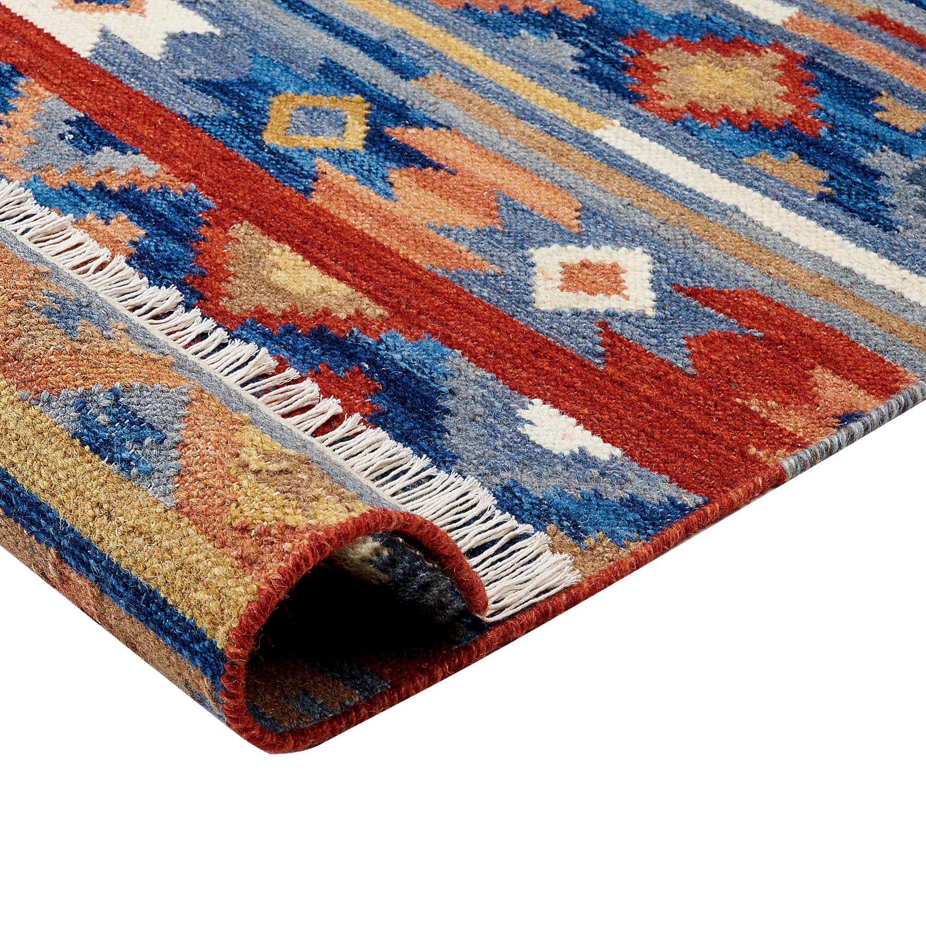 Beliani-NORAKERT-Kelim vloerkleed-Multicolor-200 x 300 cm-Wol