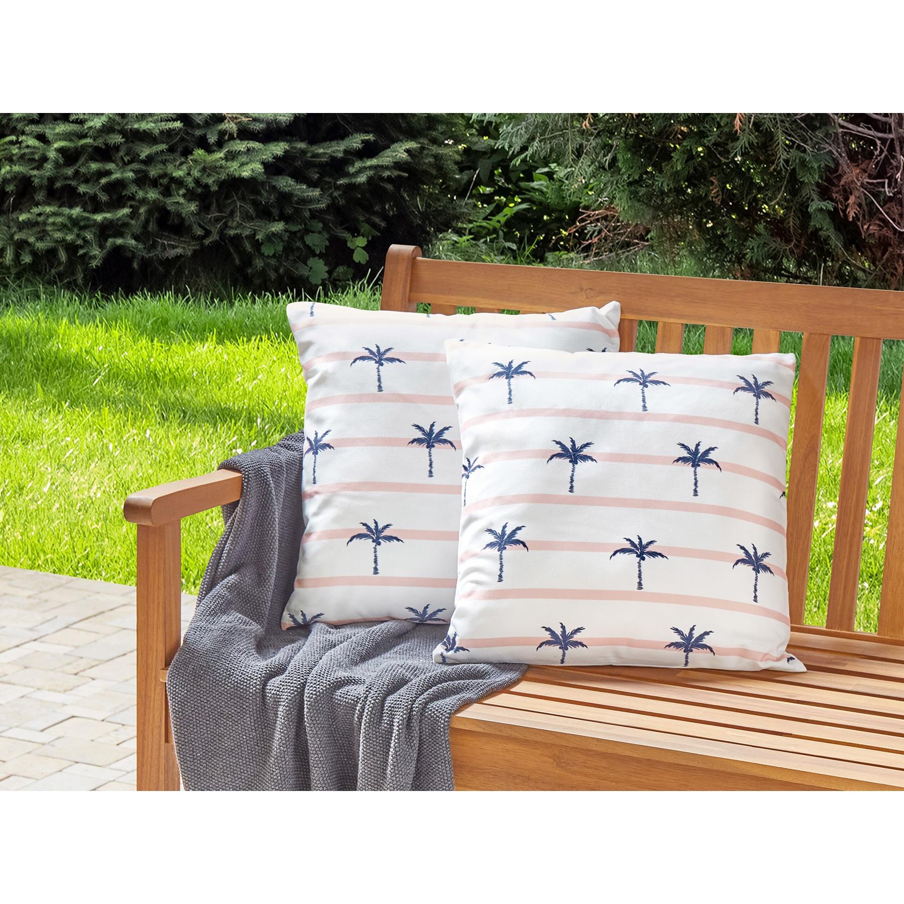 Beliani-MOLTEDO-Tuinkussen set van 2-Wit-45 x 45 cm-Polyester