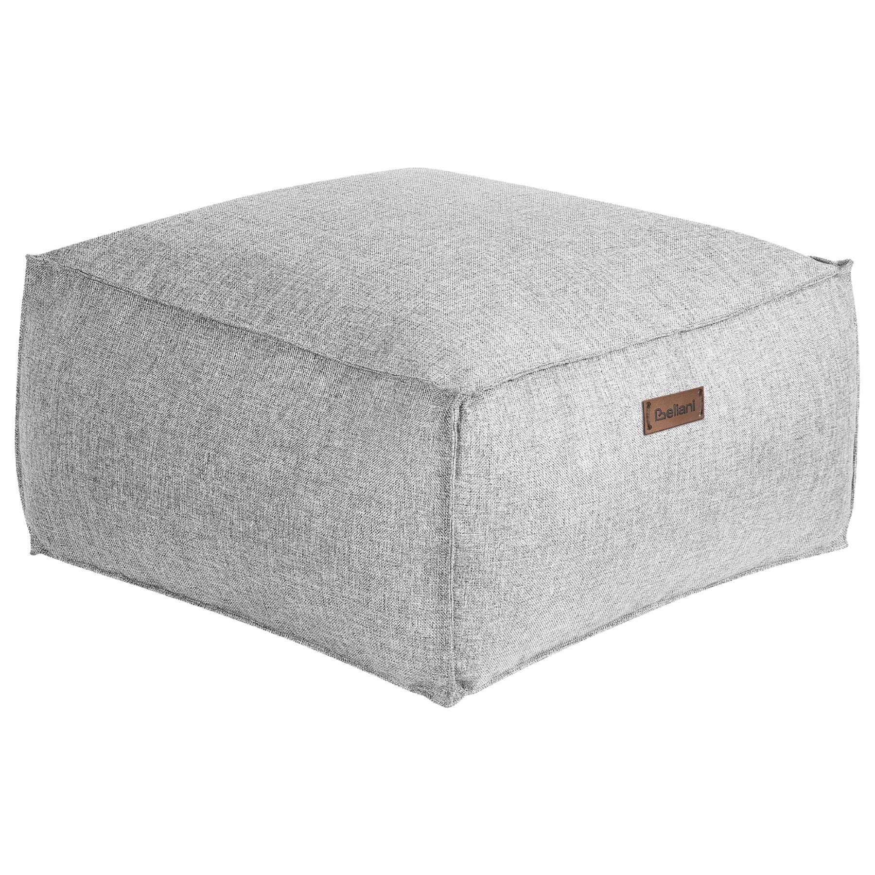 Beliani - MUKKI - Poef - Grijs - 50 x 50 cm - Polyester