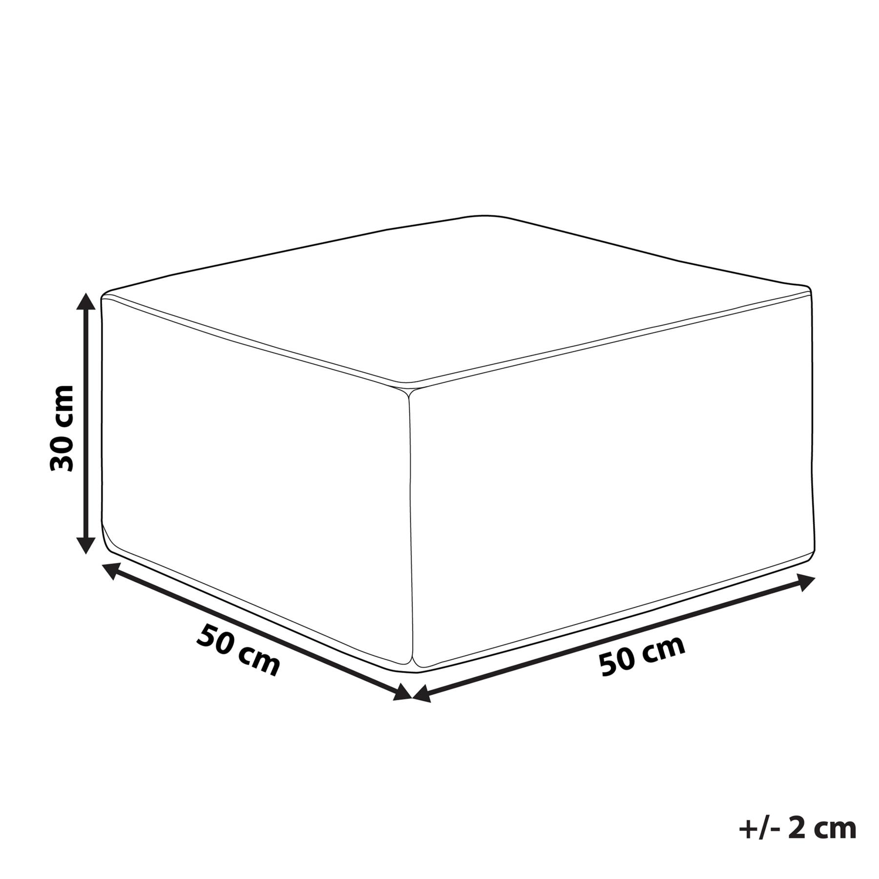 Beliani - MUKKI - Poef - Grijs - 50 x 50 cm - Polyester