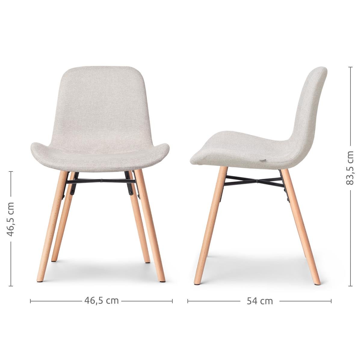 Nolon Nena-Fé eetkamerstoel beige - houten onderstel