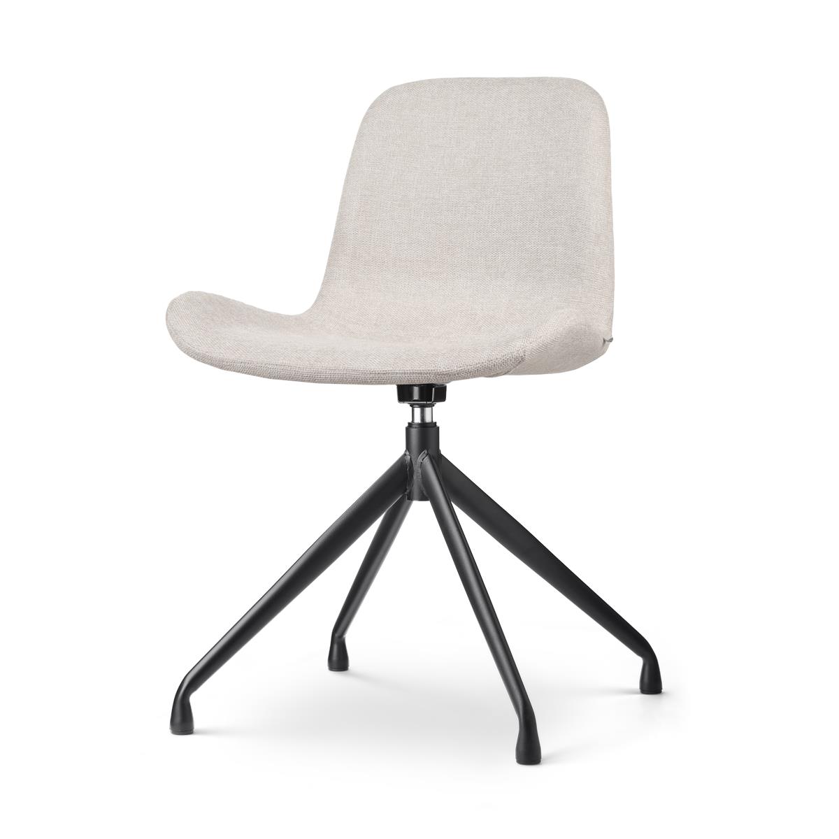 Nolon Nola-Fé Eetkamerstoel Beige - Draaibaar Zwart Onderstel