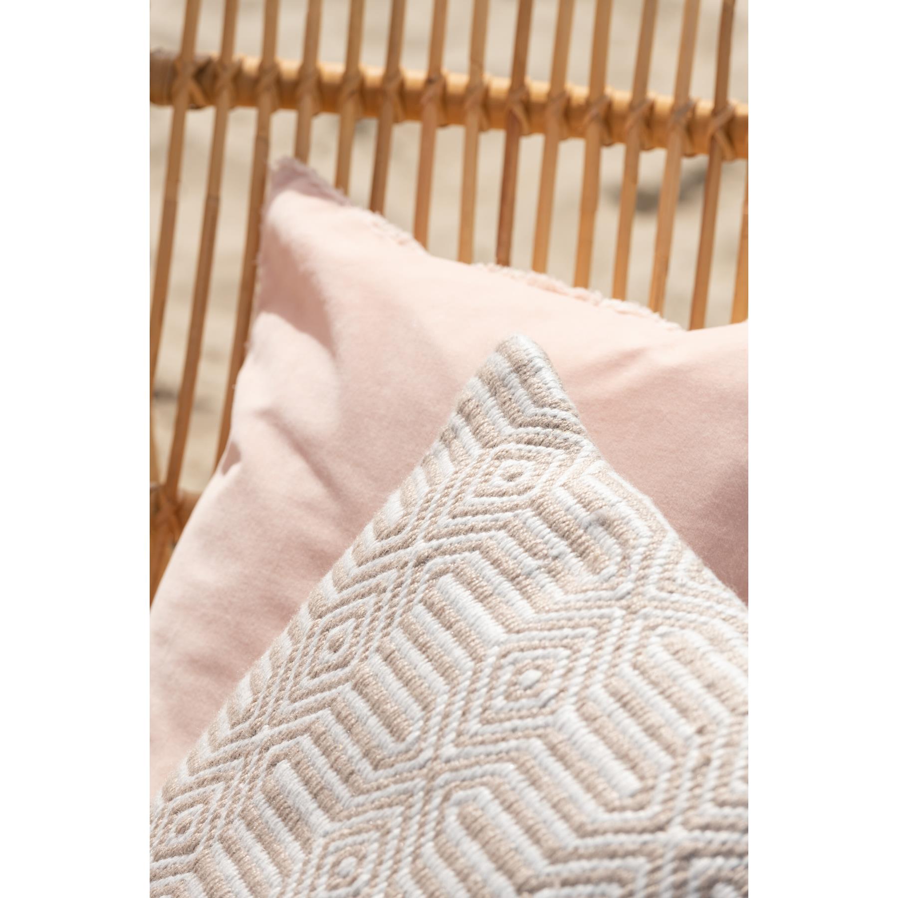 J-Line kussen Ibiza - polyester - naturel|wit