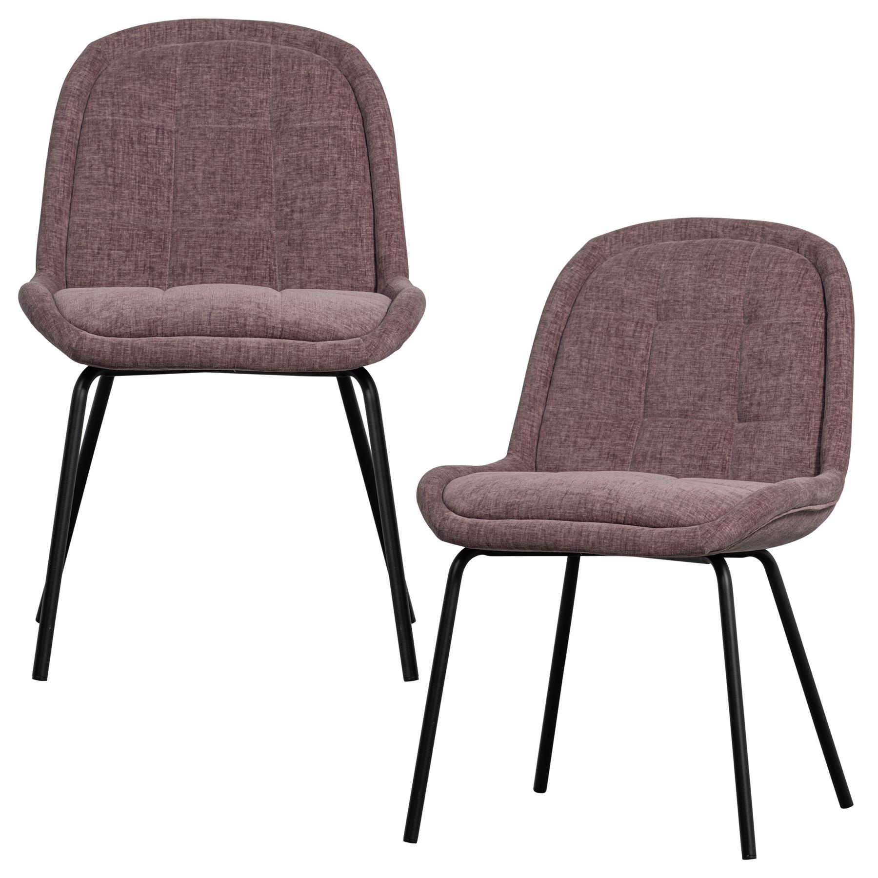 BePureHome Crate Eetkamerstoelen - Fluweel - Maeve - Set van 2