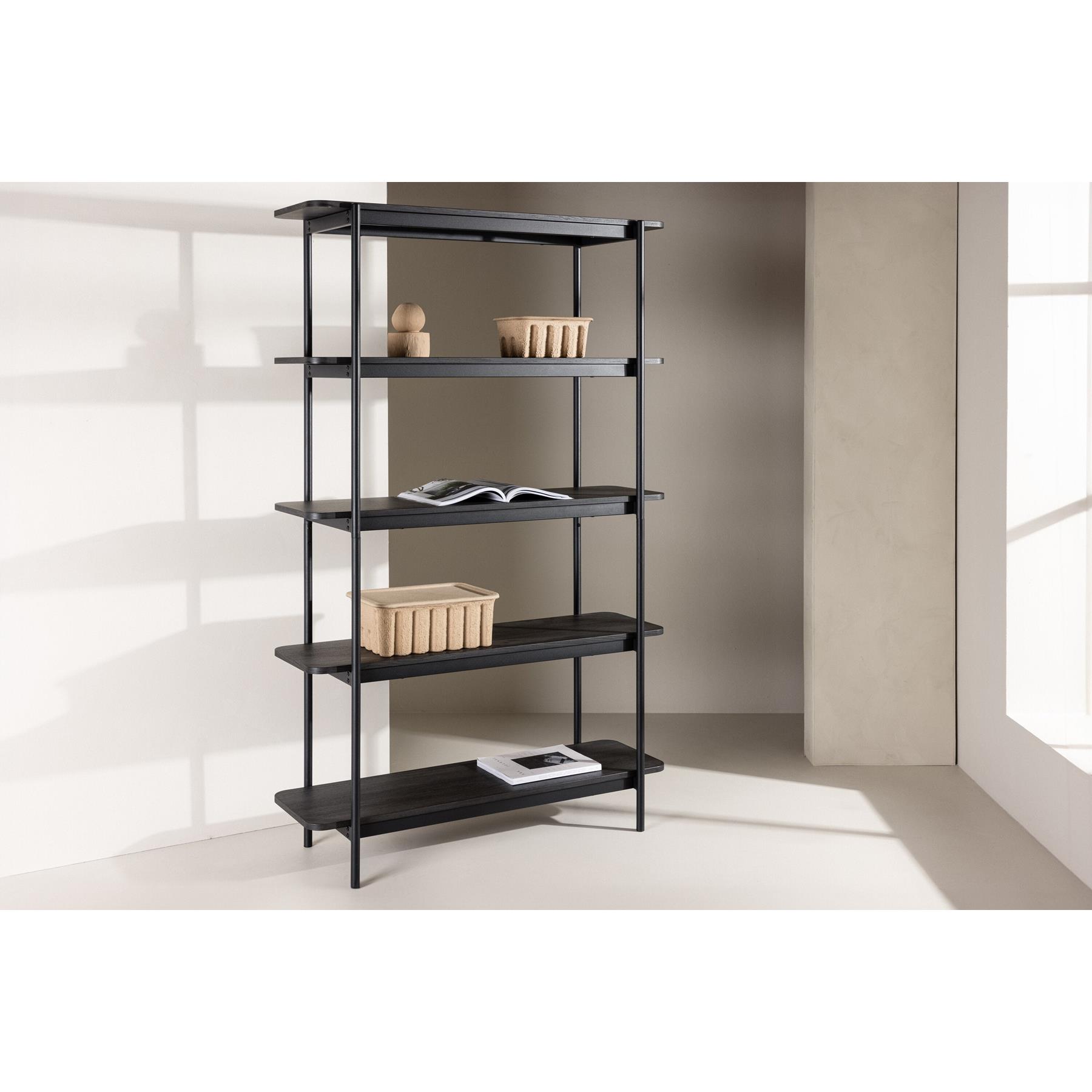 Rebellenclub Nuku Open Kast 190cm - Zwart