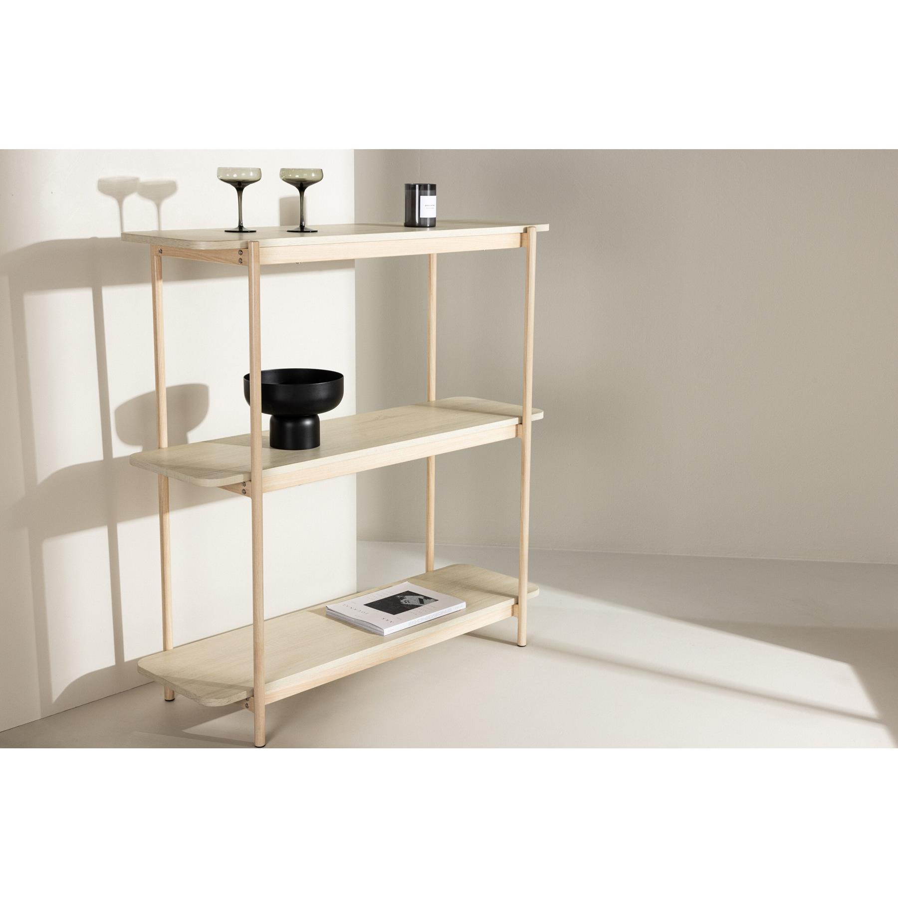 Rebellenclub Nuku Open Kast 120cm - Licht Eiken