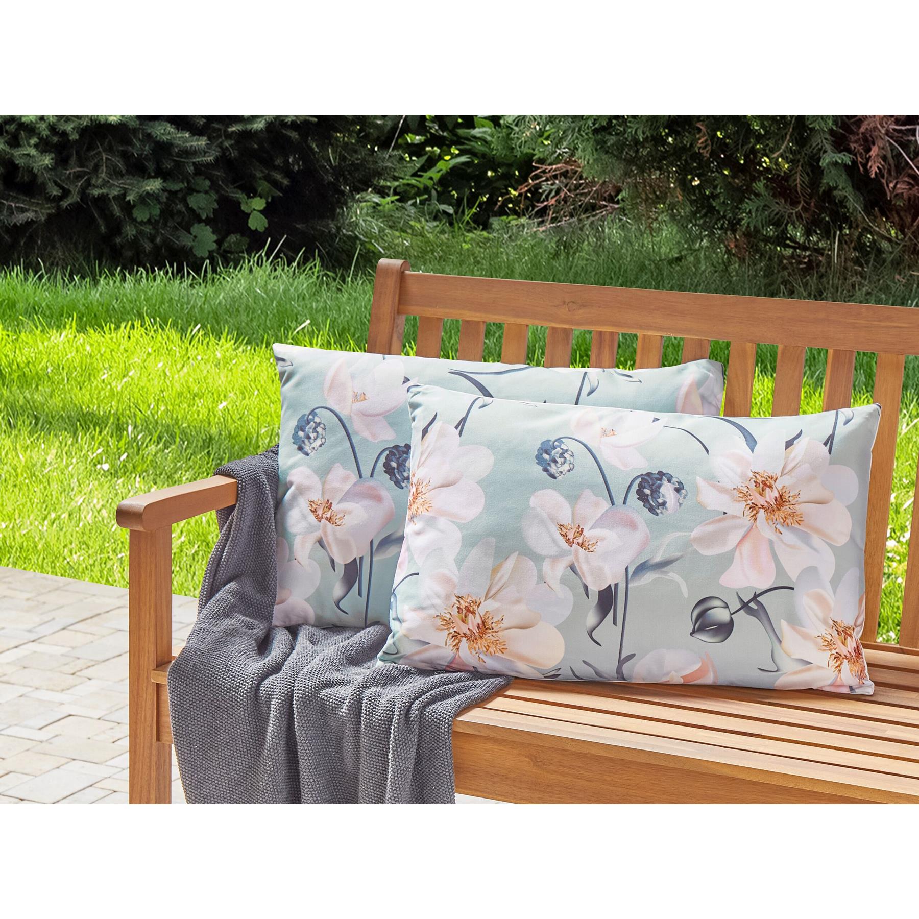 Beliani-APRICALE-Tuinkussen set van 2-Blauw-40 x 60 cm-Polyester