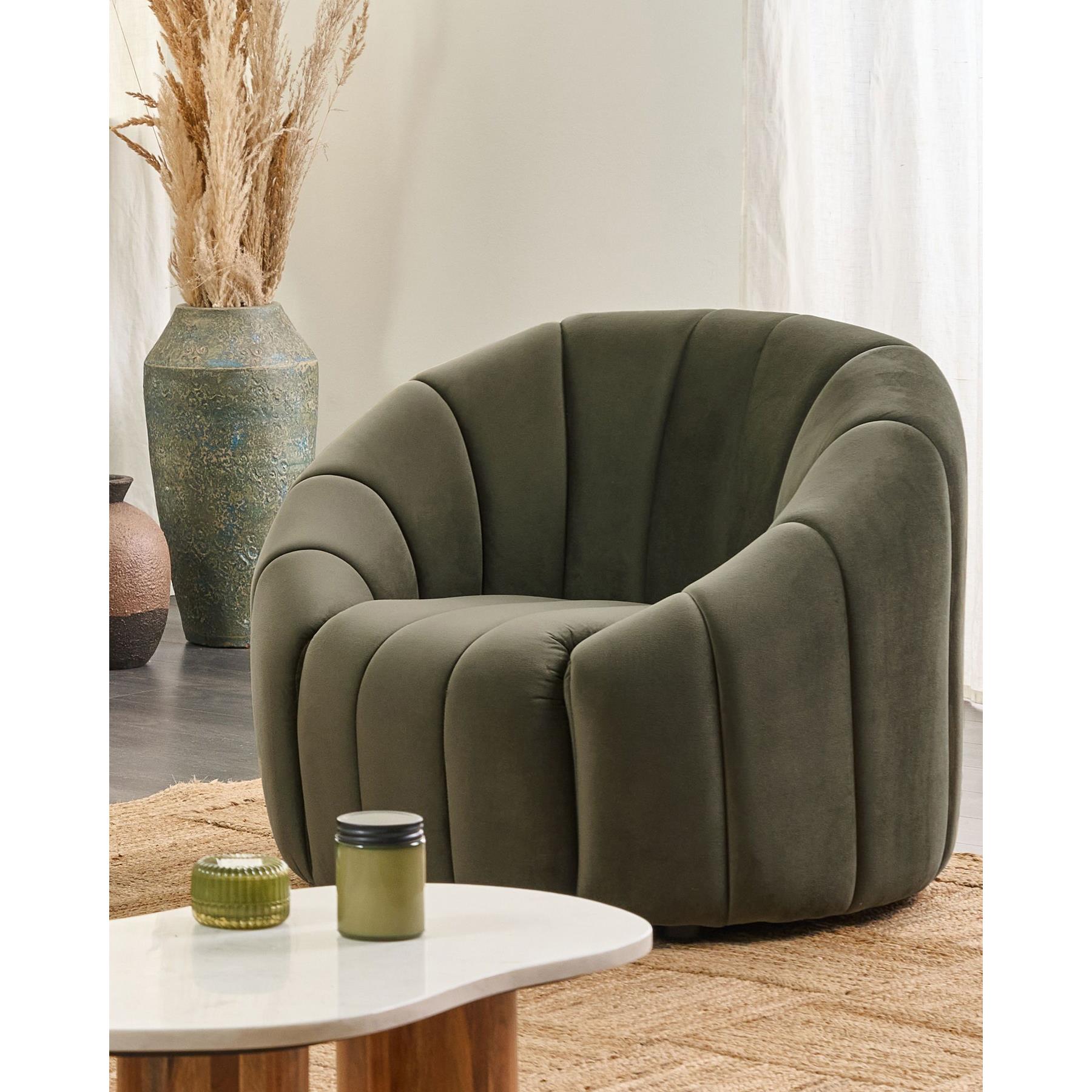 Beliani - MALUNG - Fauteuil - Donkergroen - Fluweel