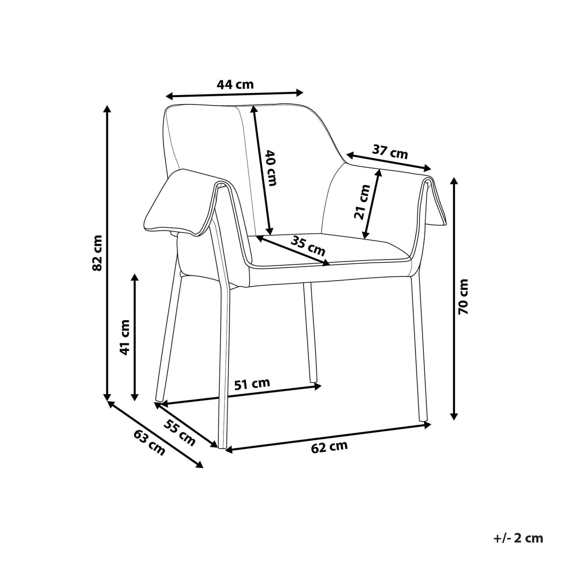 Beliani - ARLA - Fauteuil - Crème - Polyester