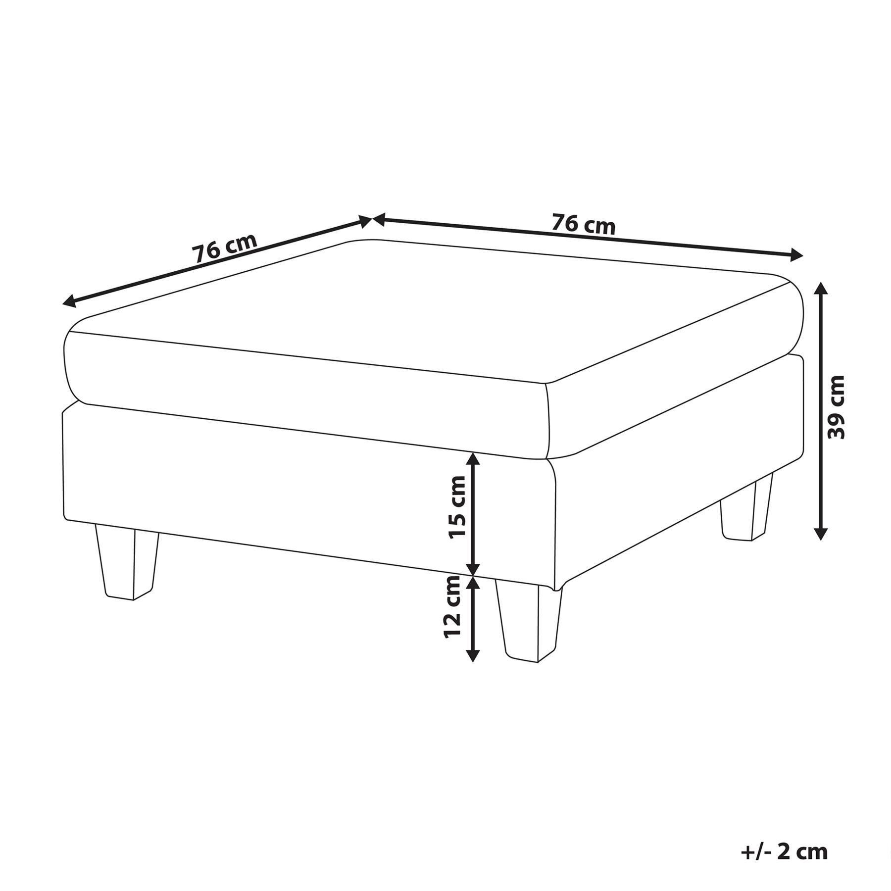 Beliani - UNSTAD - Hocker - Donkergroen - Polyester
