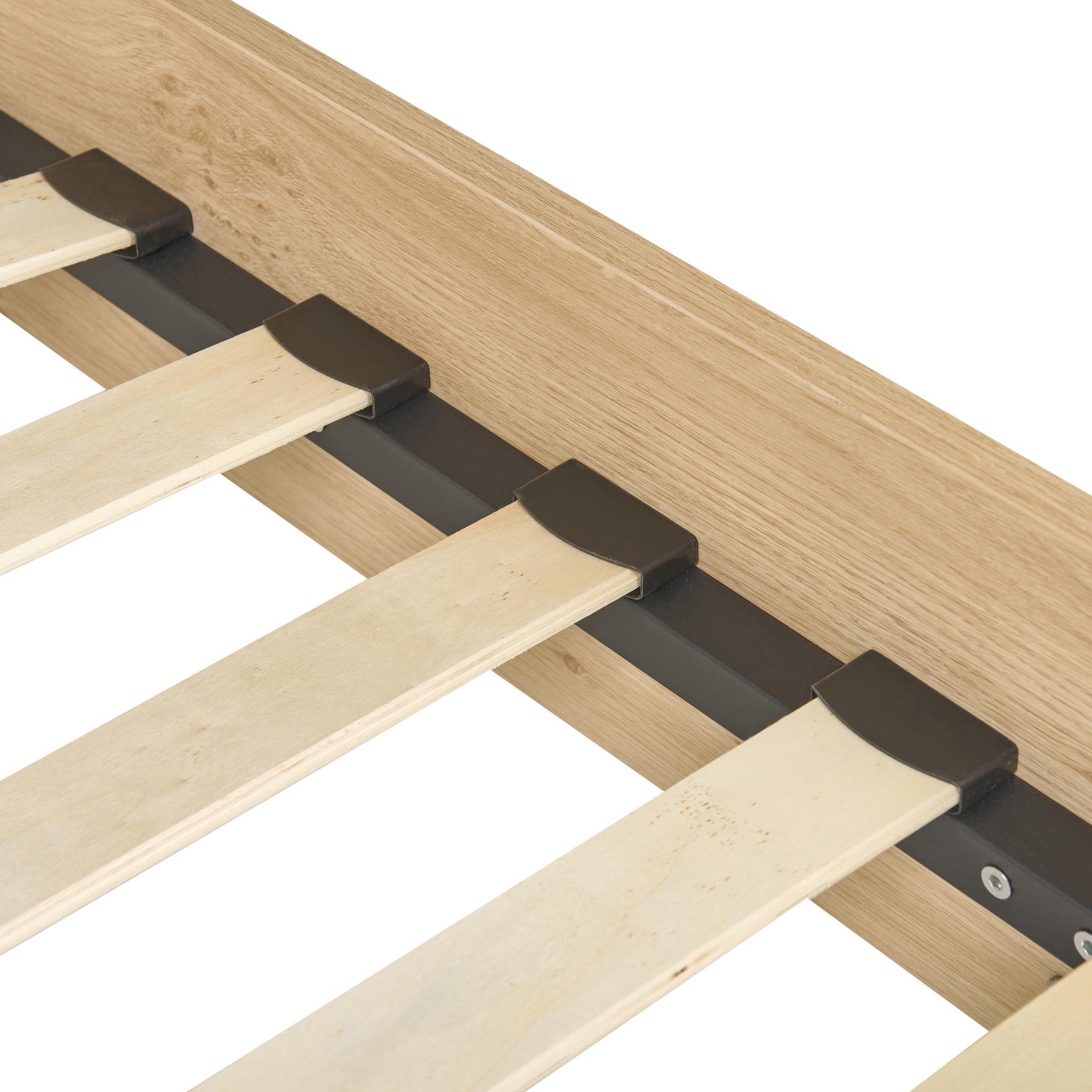 Beliani-MONPAZIER -Tweepersoonsbed-Lichthout-140 x 200 cm-Populierhout