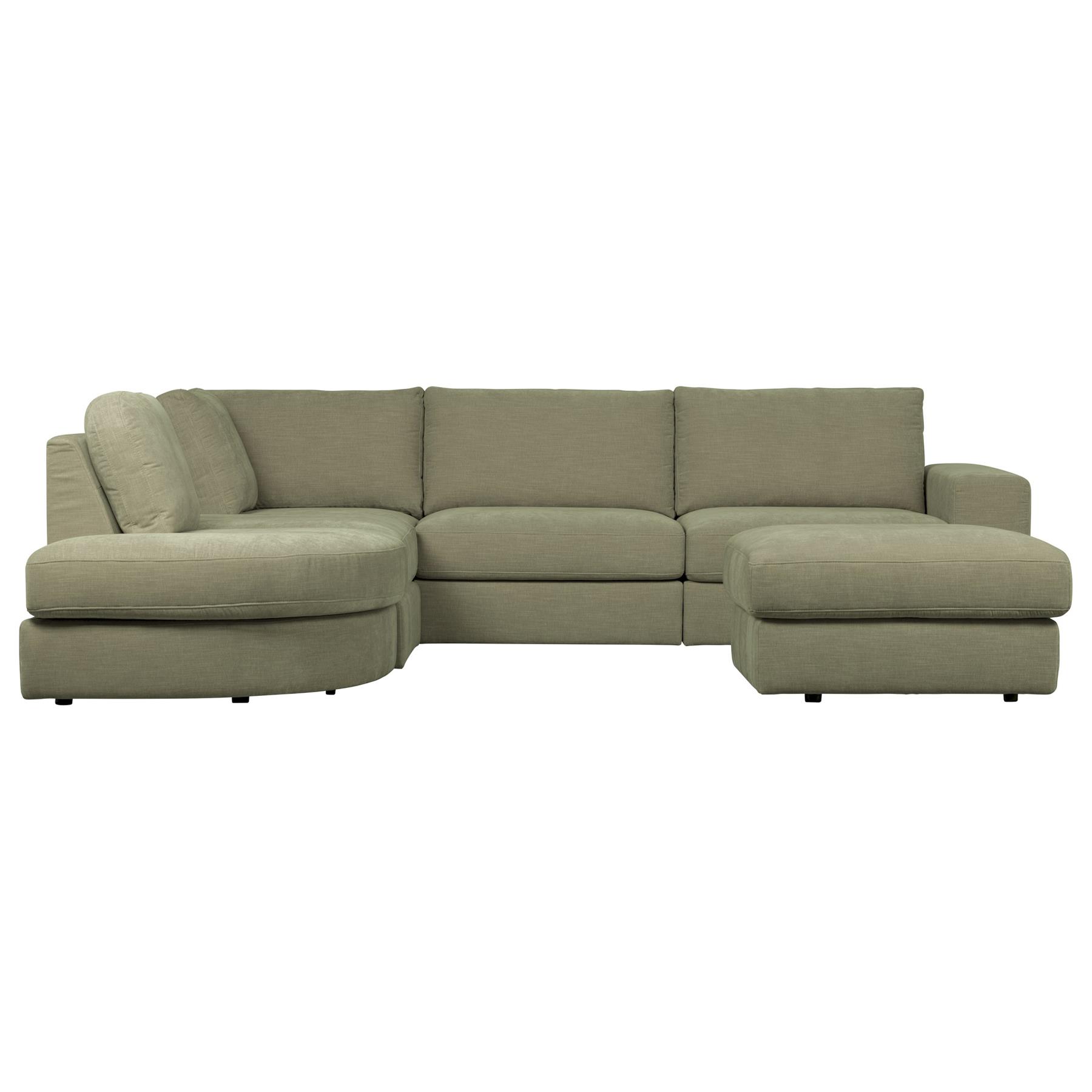 vtwonen Family Hocker - Polyester - Groen - 43x90x98