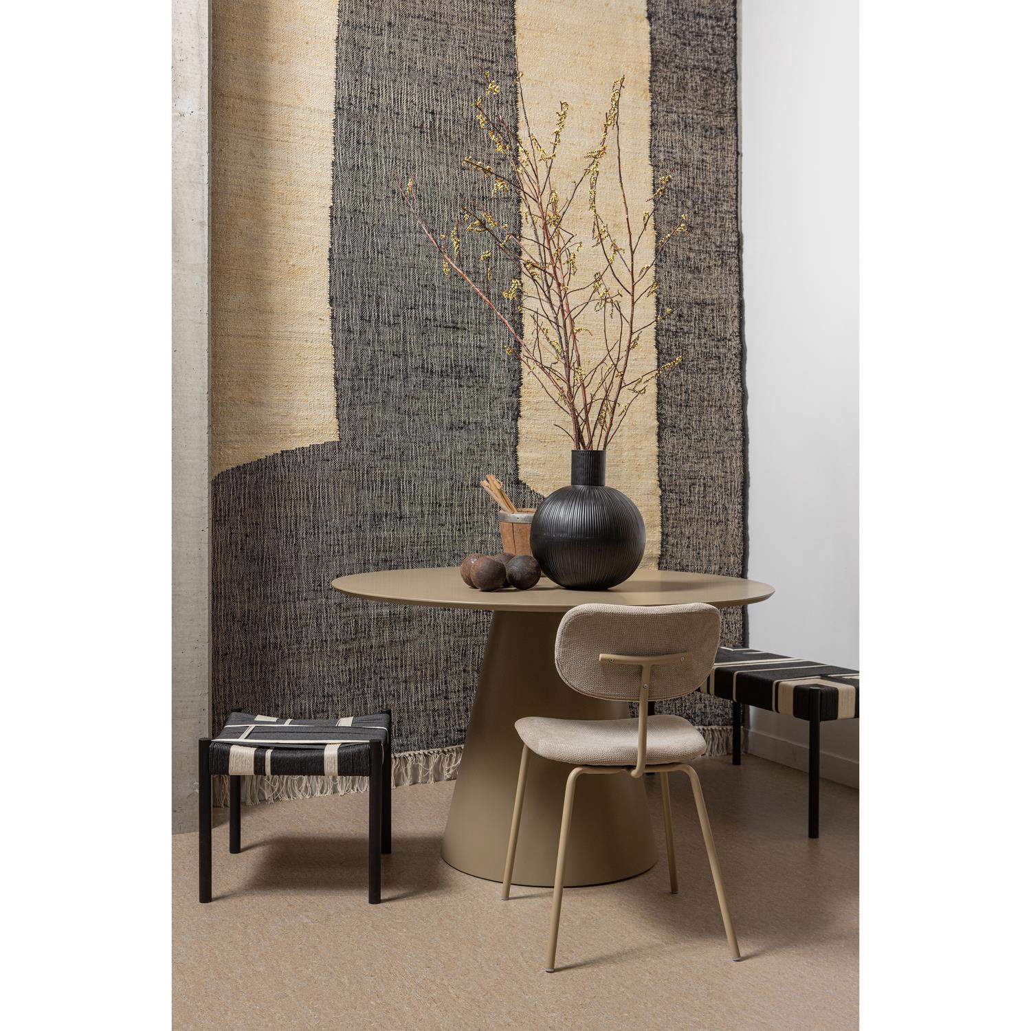 WOOOD Jessy Kruk - Mangohout|Koord - Zwart|Wit - 44x47x40