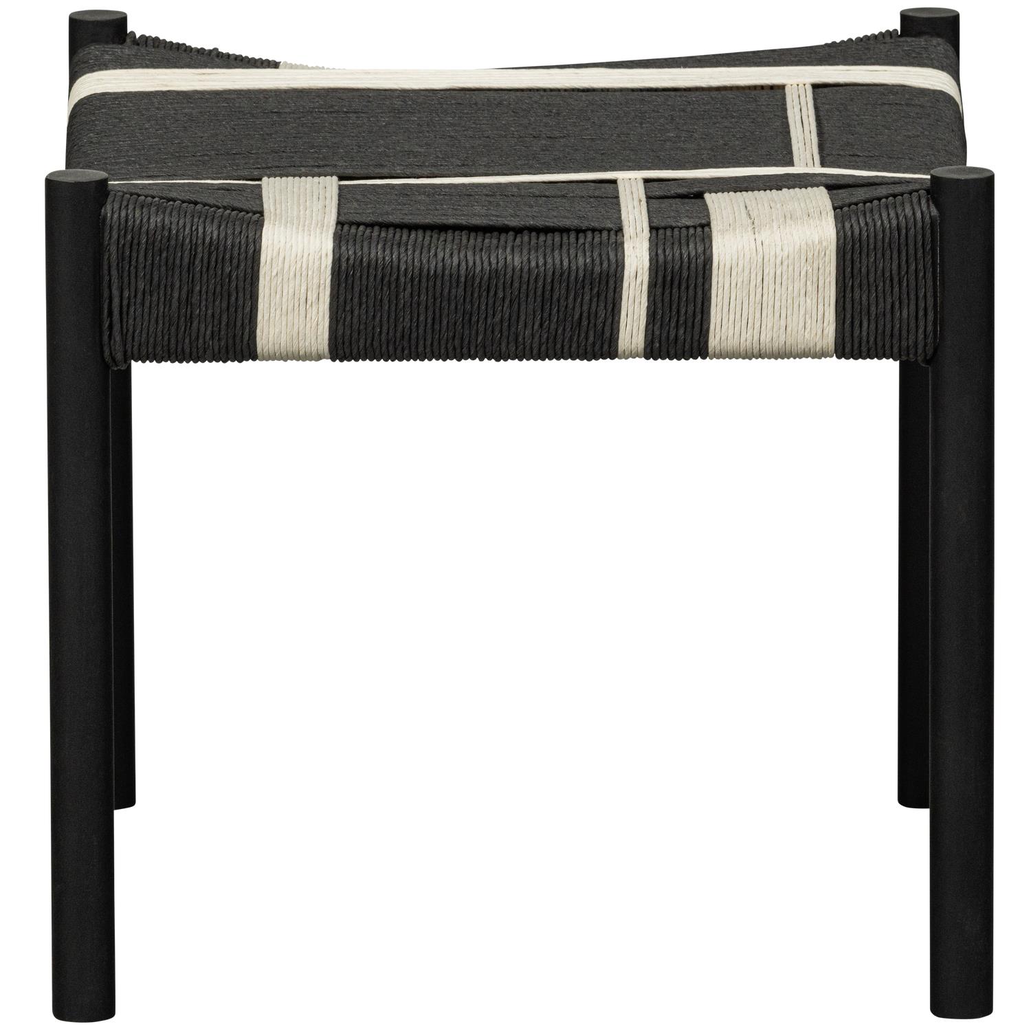 WOOOD Jessy Kruk - Mangohout|Koord - Zwart|Wit - 44x47x40