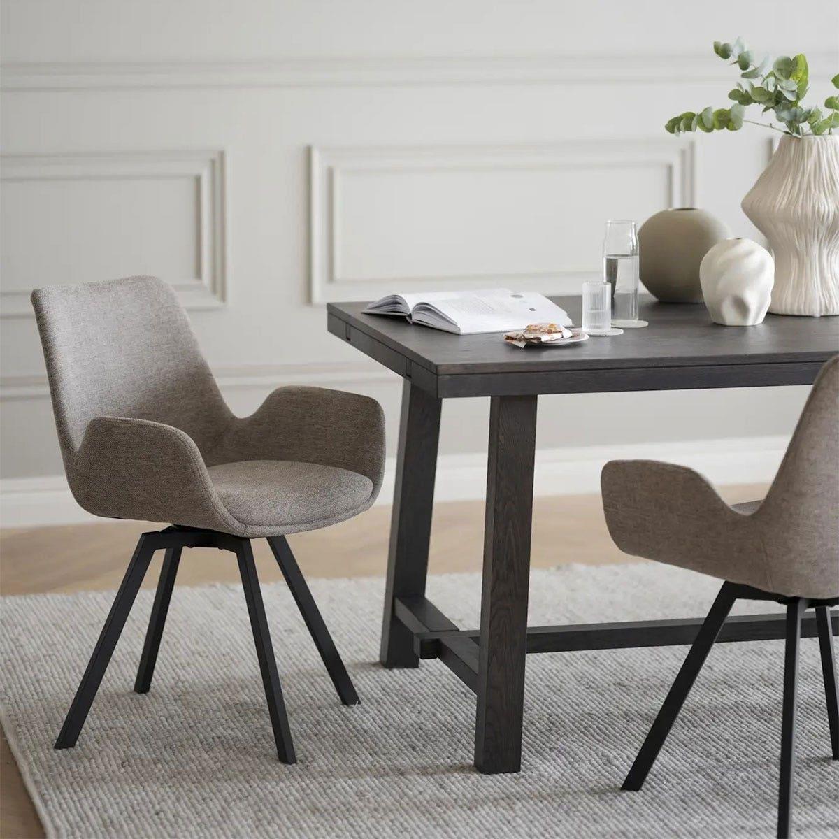 Rowico Home Brooklyn Houten Eettafel 170 x 95 cm - Donker Eiken