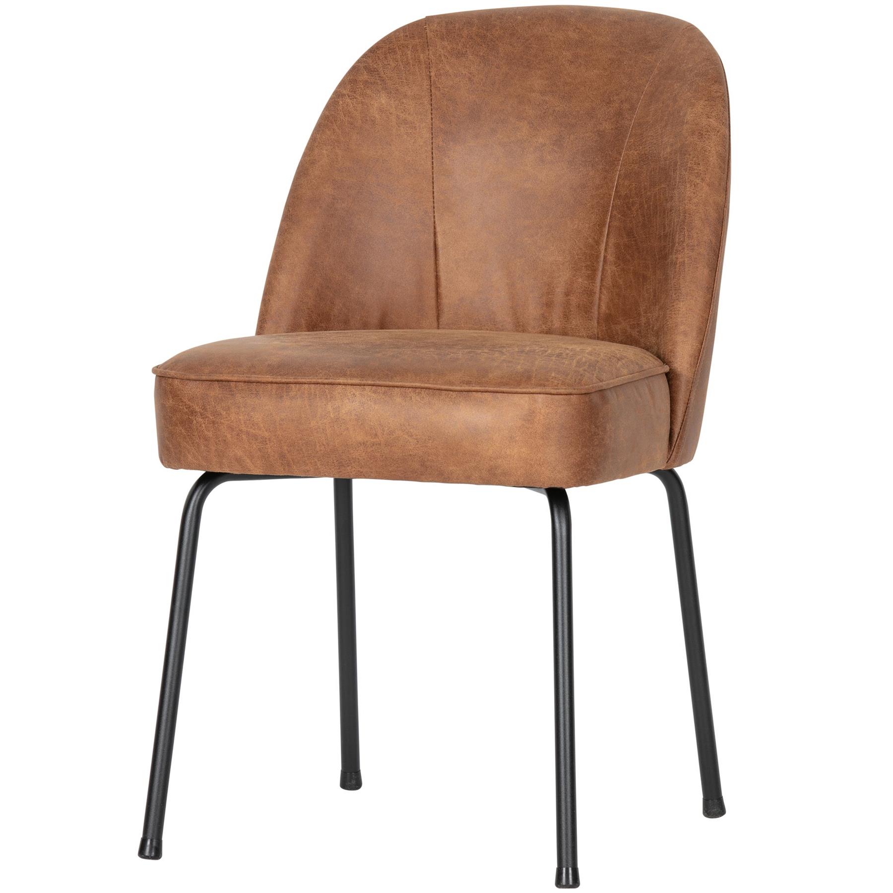 VOGUE EETKAMERSTOEL LEER COGNAC