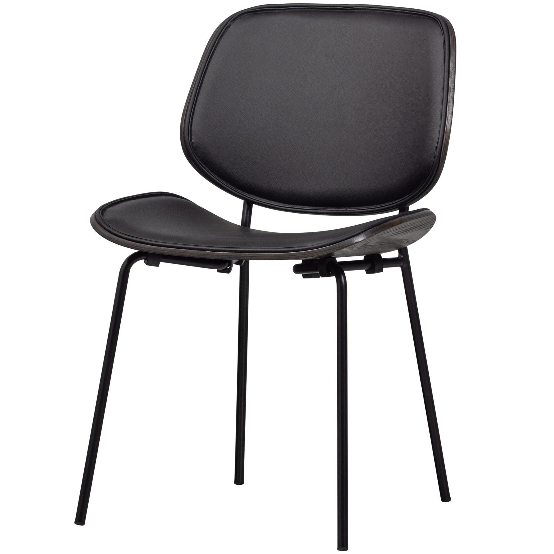 BePureHome Close Eetkamerstoelen - Hout - Zwart - Set van 2